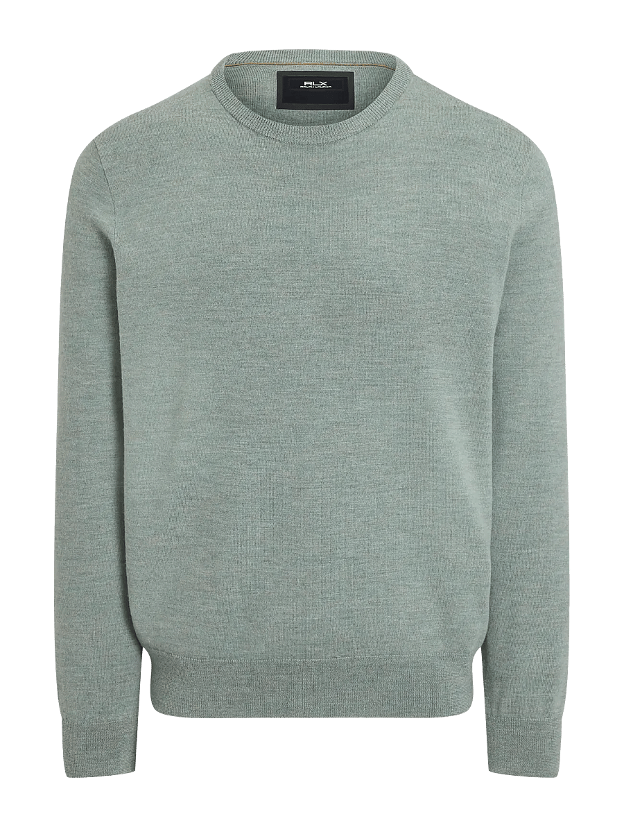 Ralph Lauren Golf - 2/30 MERINO WOOL-SWEATER-PULLOVER - sweatshirts - fern green heathe - 0