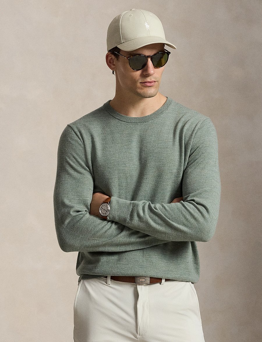 Ralph Lauren Golf - 2/30 MERINO WOOL-SWEATER-PULLOVER - dressipluusid - fern green heathe - 0