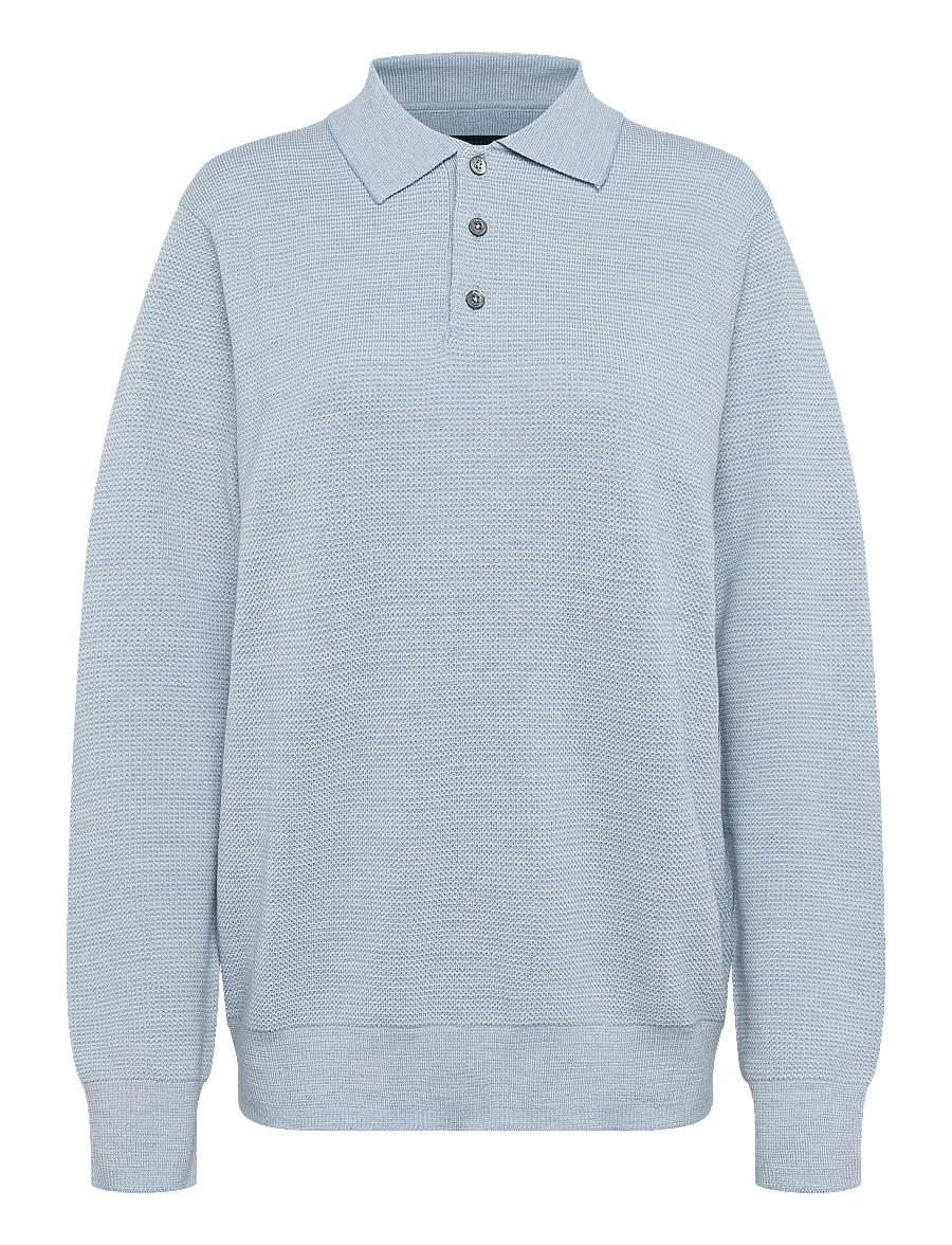 Ralph Lauren Golf - Striped Performance Polo-Collar Sweater - toppe & t-shirts - blue combo - 0