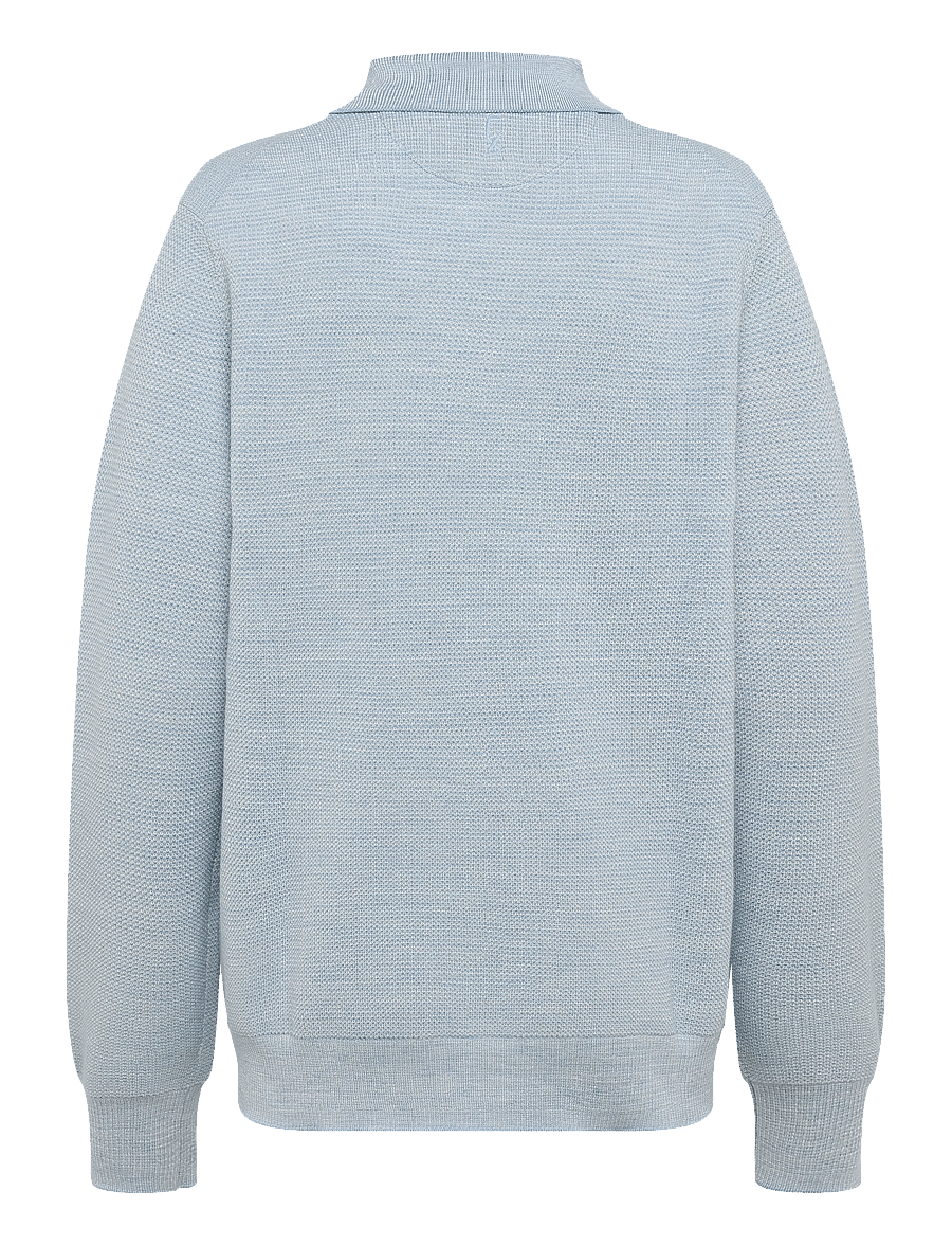 Ralph Lauren Golf - Striped Performance Polo-Collar Sweater - toppe & t-shirts - blue combo - 1
