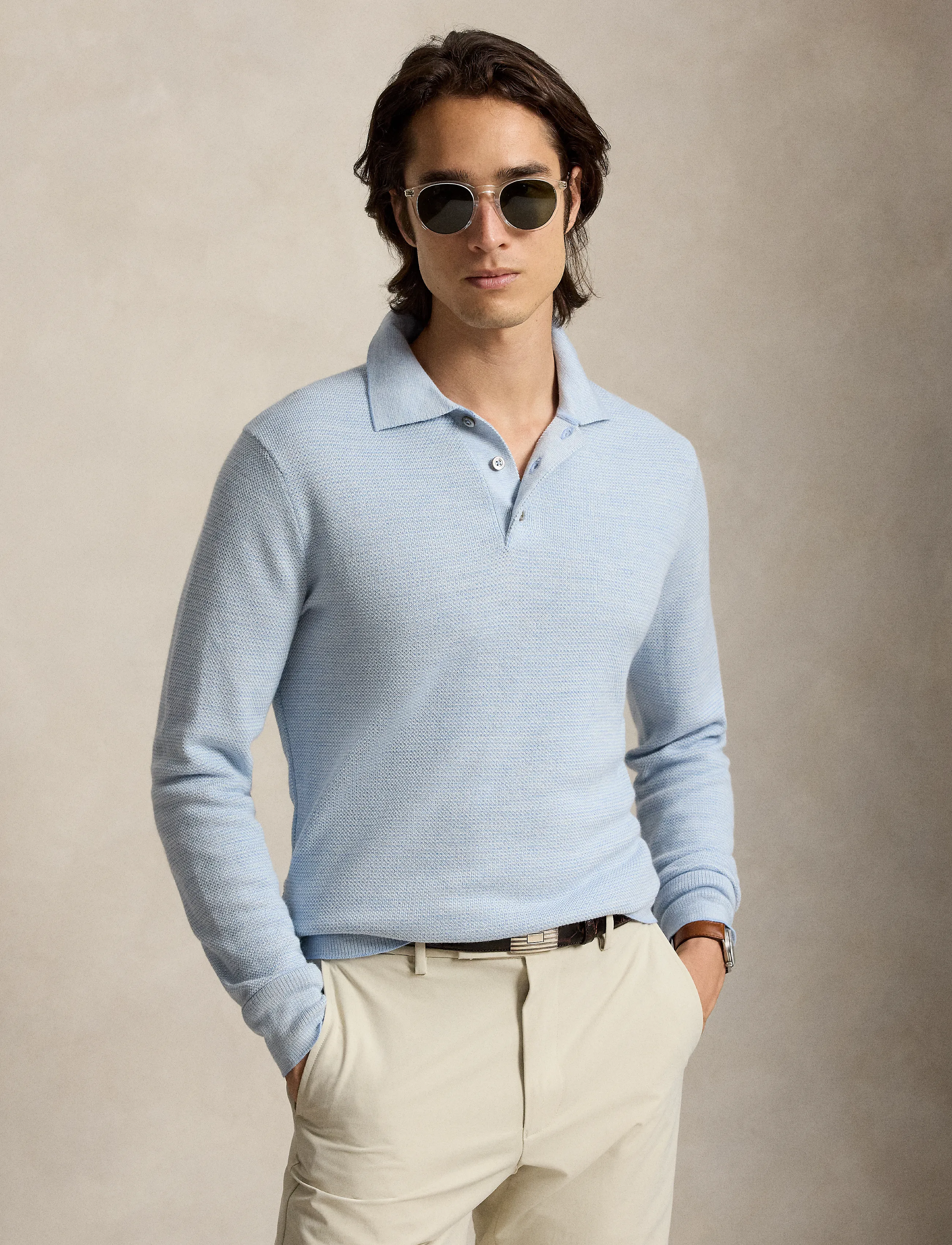 Ralph Lauren Golf - Striped Performance Polo-Collar Sweater - toppar & t-shirts - blue combo - 3