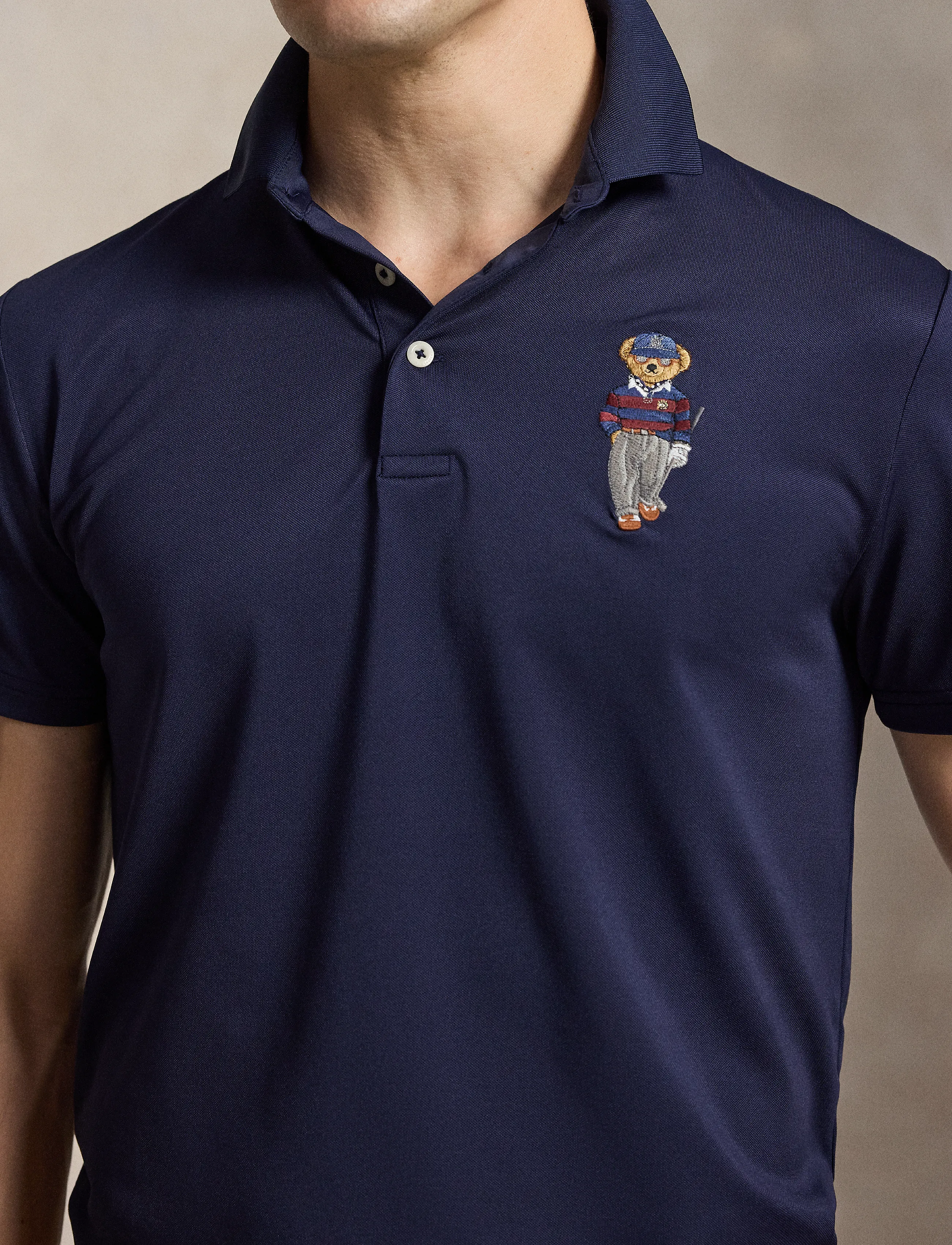 Ralph Lauren Golf - AIRTECH PIQUE-KNT-POLO - toppar & t-shirts - refined navy - 3