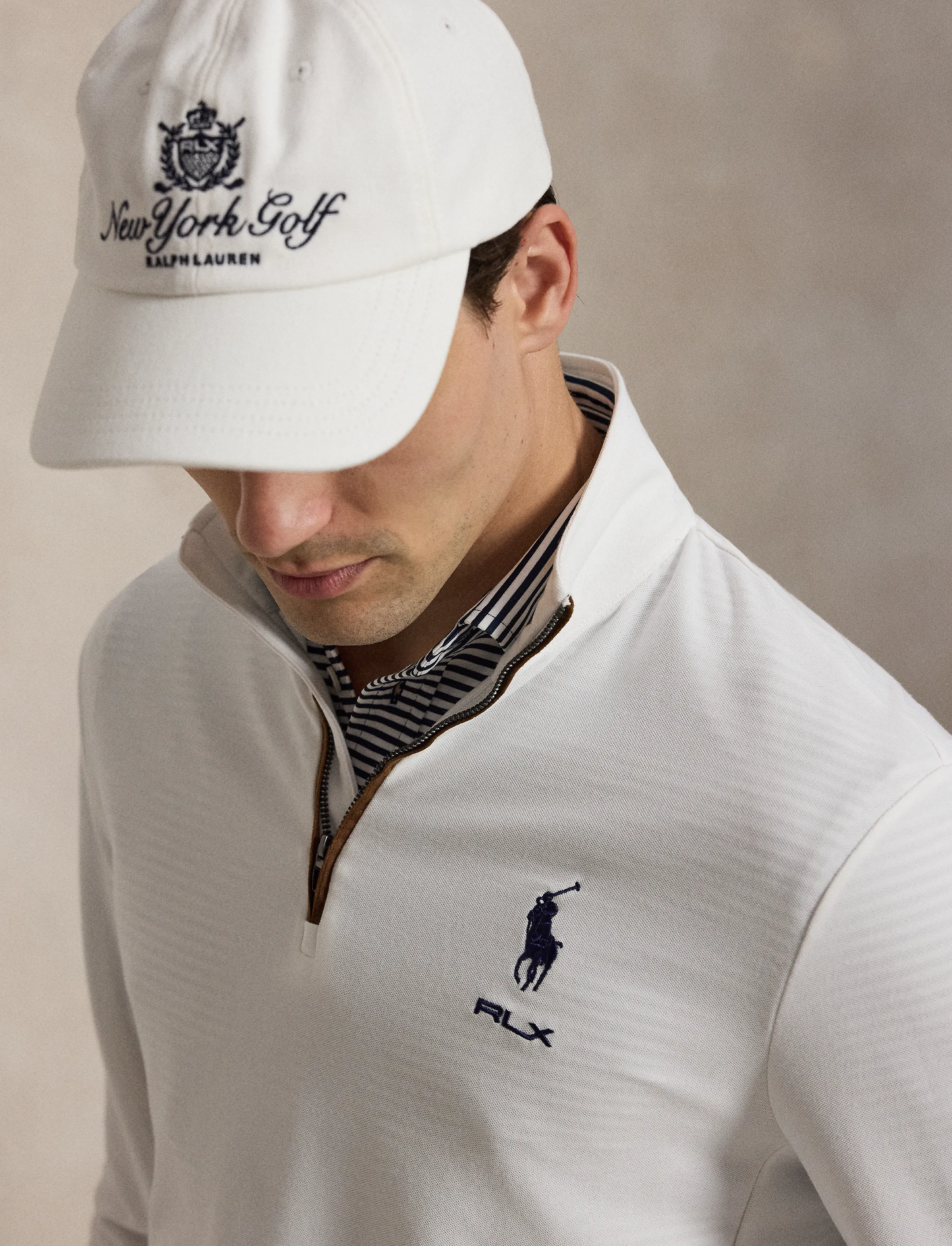 Ralph Lauren Golf - MOVEMENT MESH-KNT-PULLOVER - fleece & mellanlager - ceramic white - 3