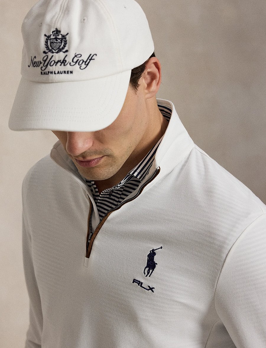 Ralph Lauren Golf - MOVEMENT MESH-KNT-PULLOVER - fleece & mellanlager - ceramic white - 3