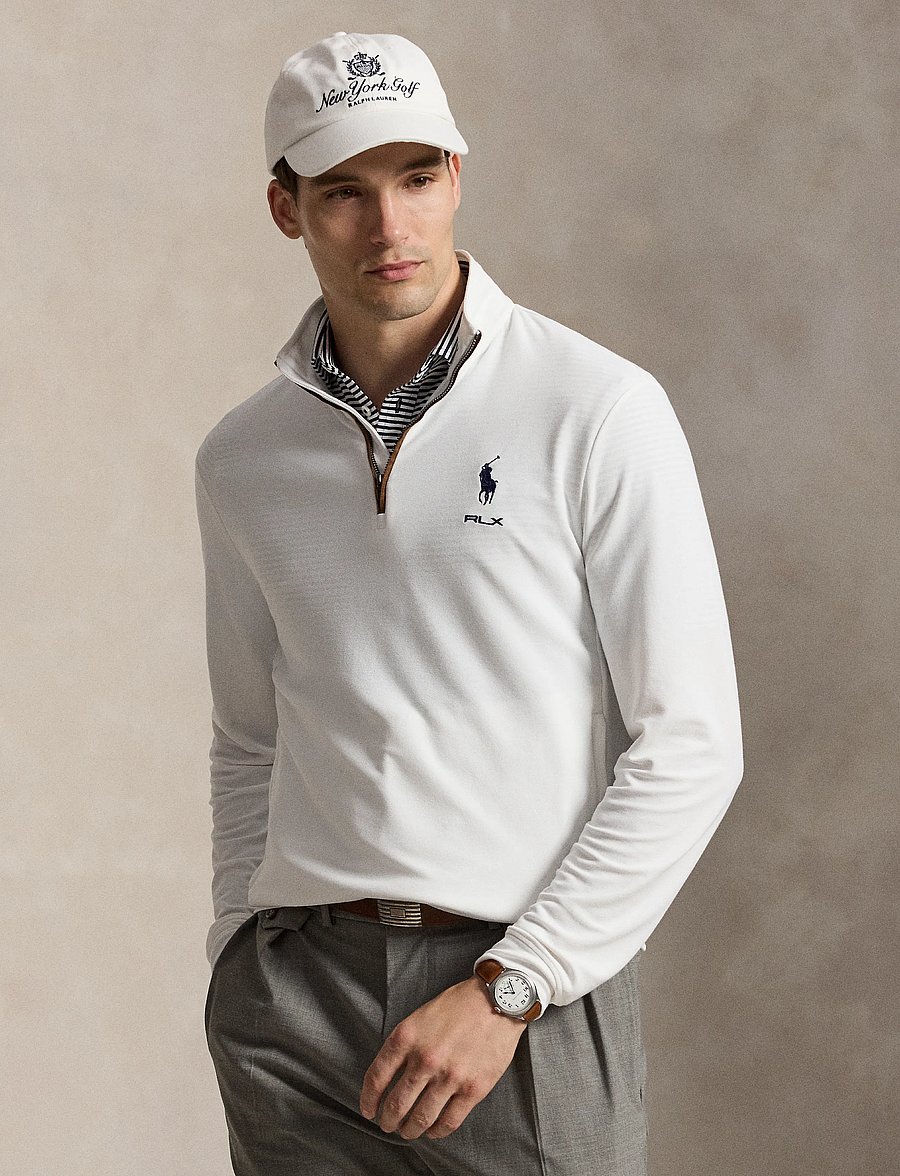 Ralph Lauren Golf - MOVEMENT MESH-KNT-PULLOVER - fleece & mellanlager - ceramic white - 4