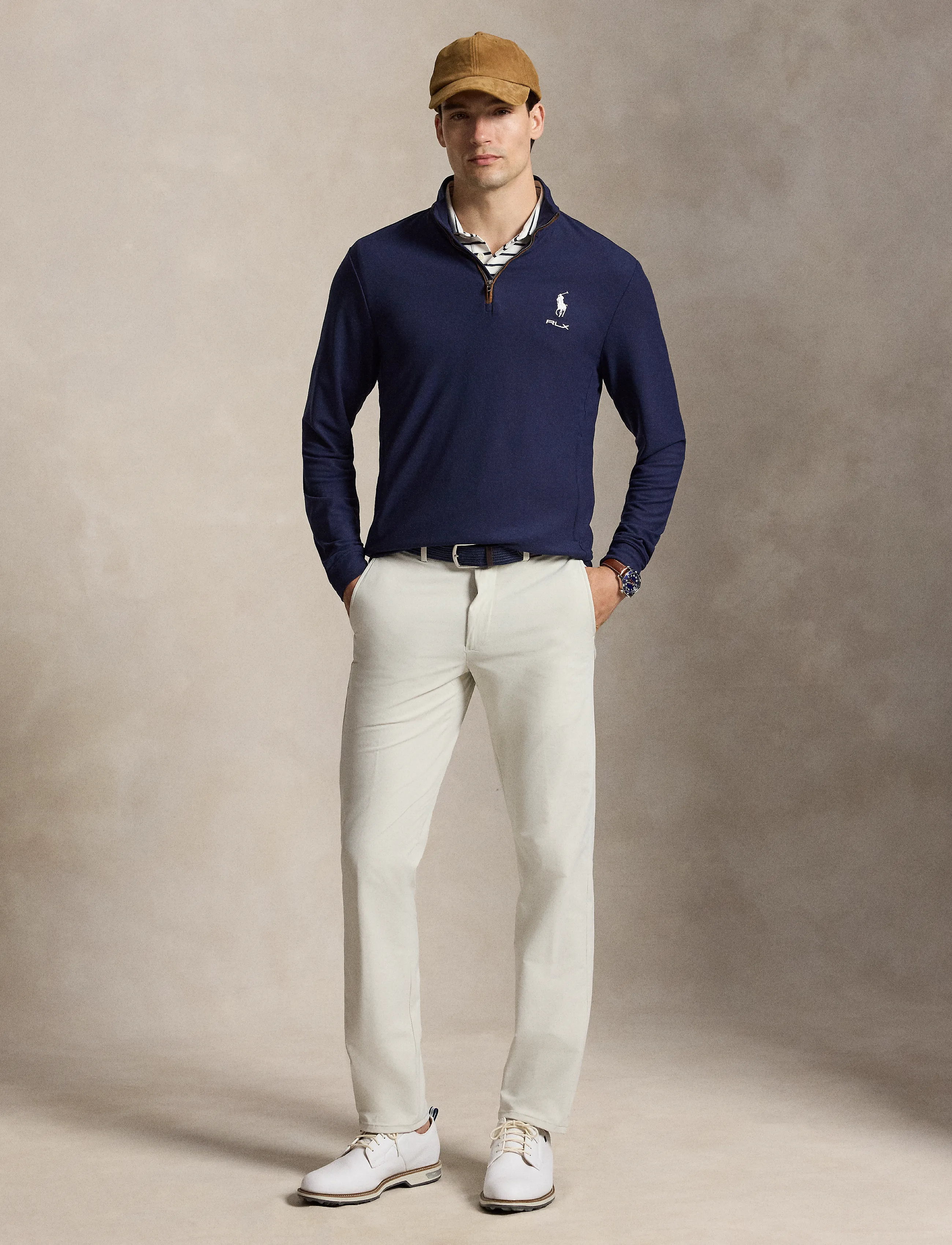 Ralph Lauren Golf - MOVEMENT MESH-KNT-PULLOVER - fleece & mellanlager - refined navy - 4