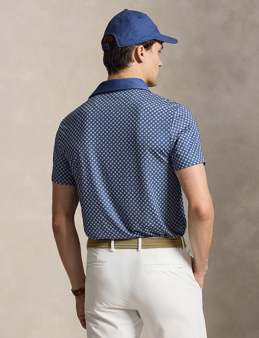 Ralph Lauren Golf - PRNTD LT WT AIR FLW-KNT-POLO - toppe & t-shirts - old ryl highlnd l - 1
