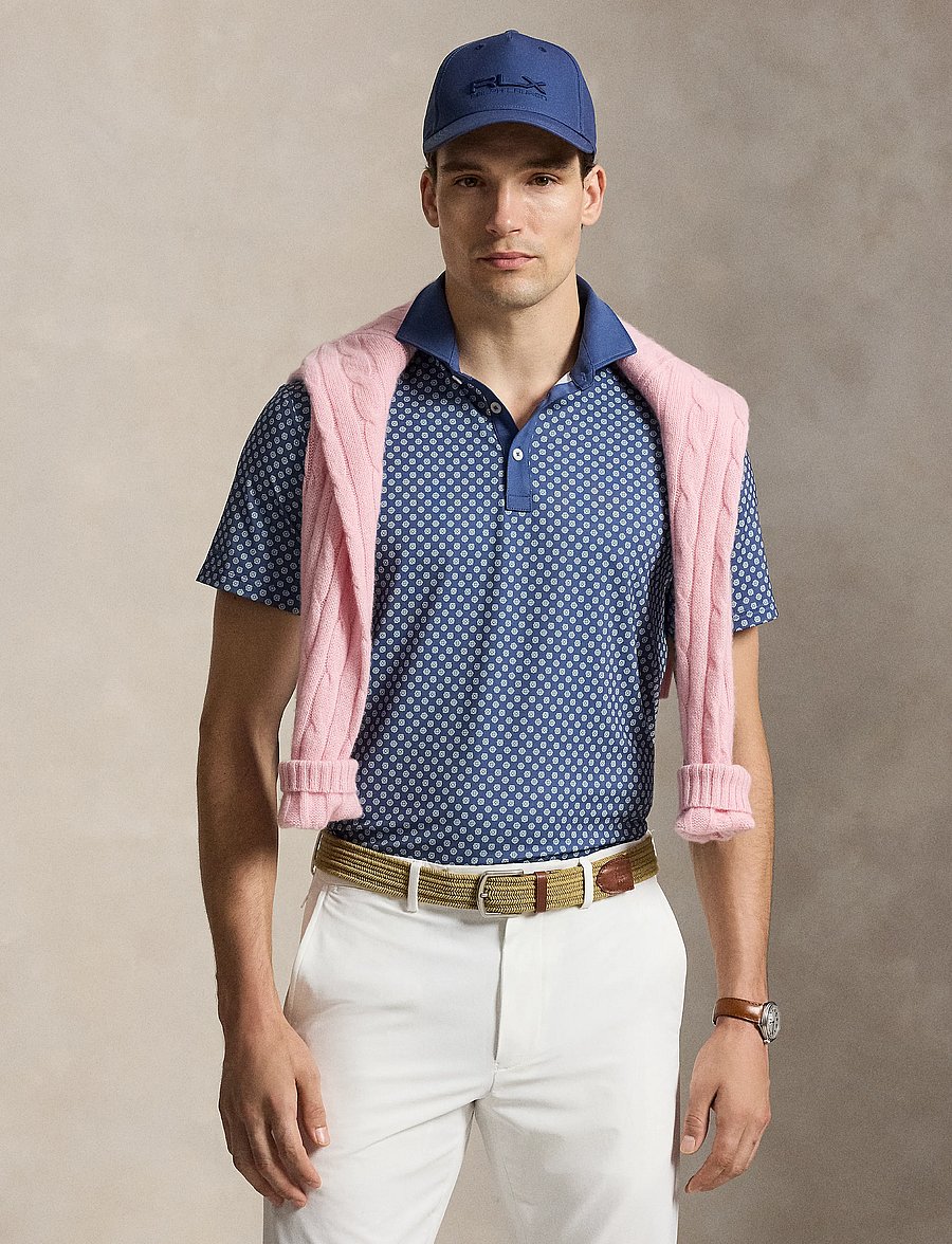 Ralph Lauren Golf - PRNTD LT WT AIR FLW-KNT-POLO - toppe & t-shirts - old ryl highlnd l - 2