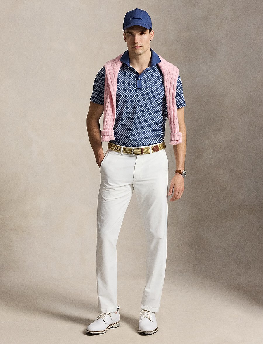 Ralph Lauren Golf - PRNTD LT WT AIR FLW-KNT-POLO - toppe & t-shirts - old ryl highlnd l - 4