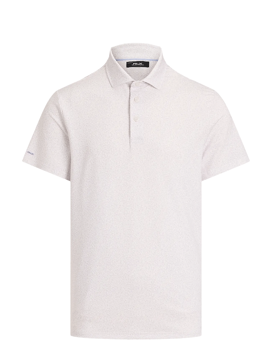Ralph Lauren Golf - PRNTD LT WT AIR FLW-KNT-POLO - toppar & t-shirts - lovely lilac bota - 0