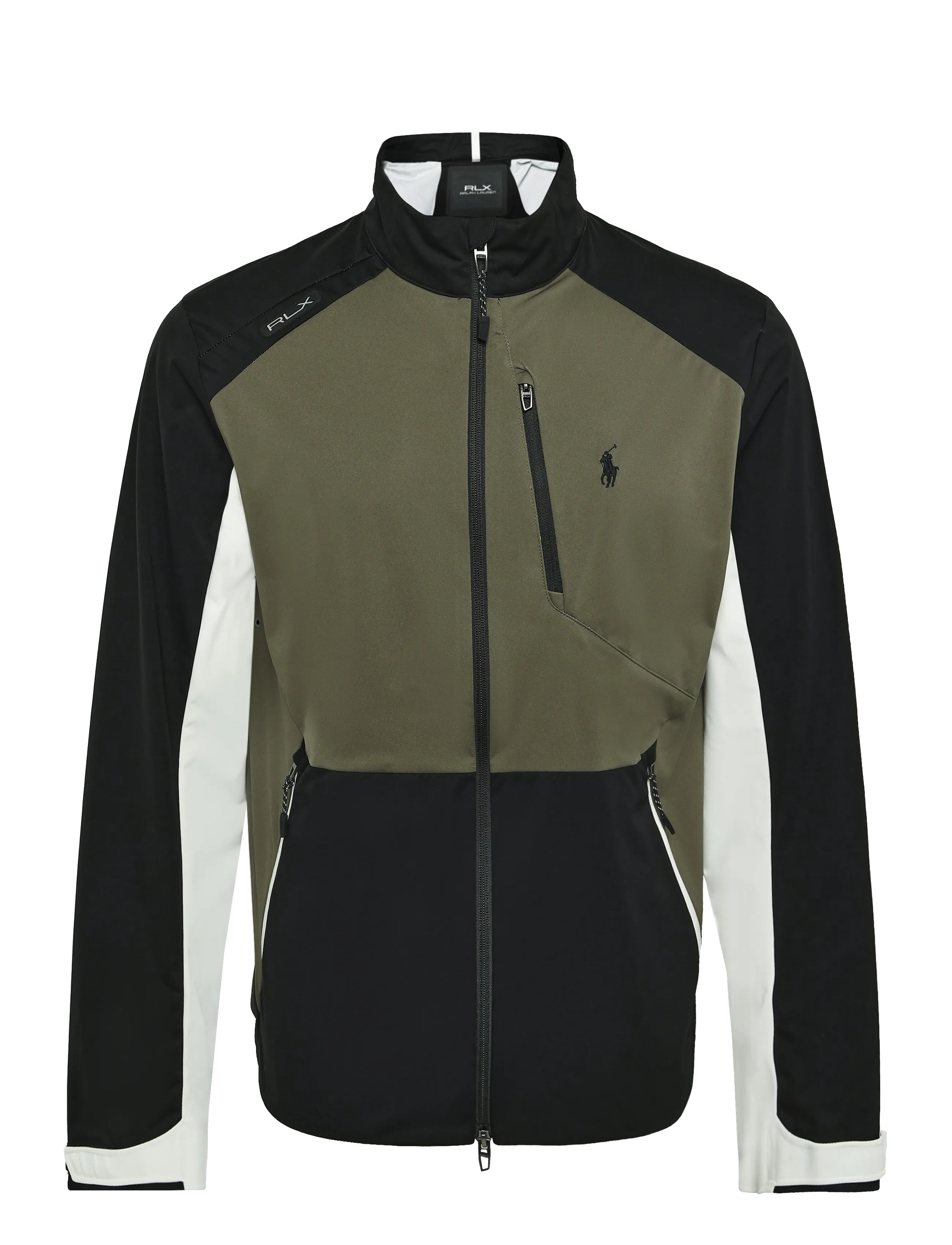Ralph Lauren Golf Color-Blocked Packable Jacket - Nowosci - RANGER GREEN MULT / khaki/green