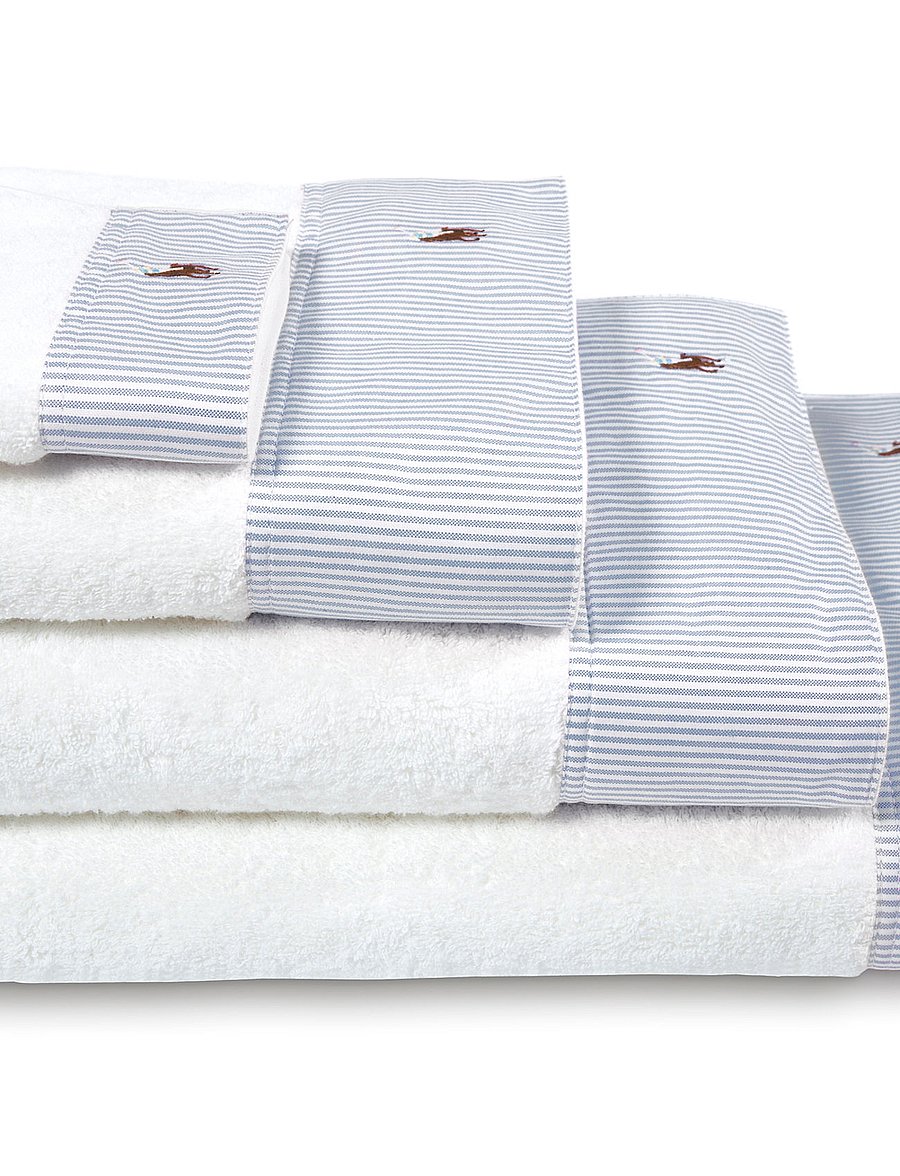 Ralph Lauren Home - OXFORD Wash towel - gesichtshandtücher - bleu - 0