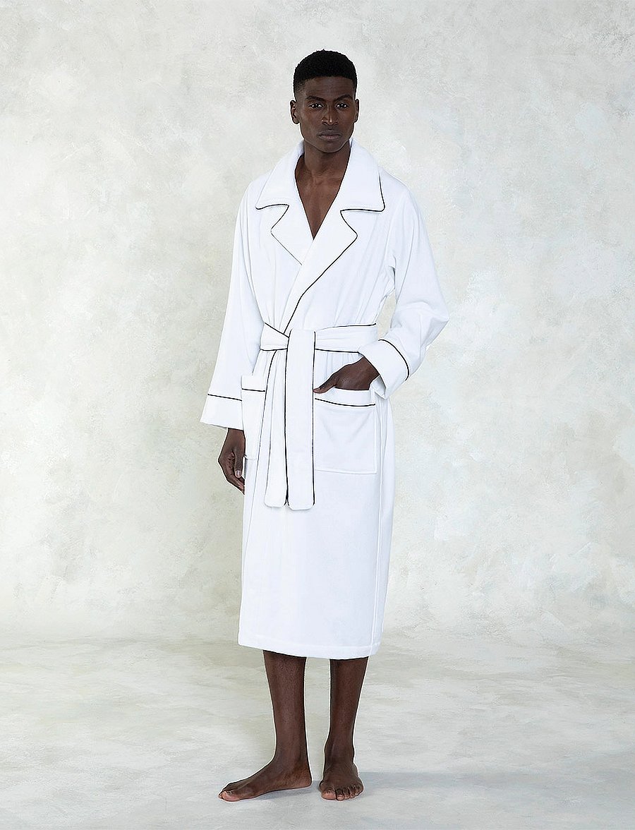 Ralph Lauren Home - PIPING Bath robe - alltags-style - navy - 4