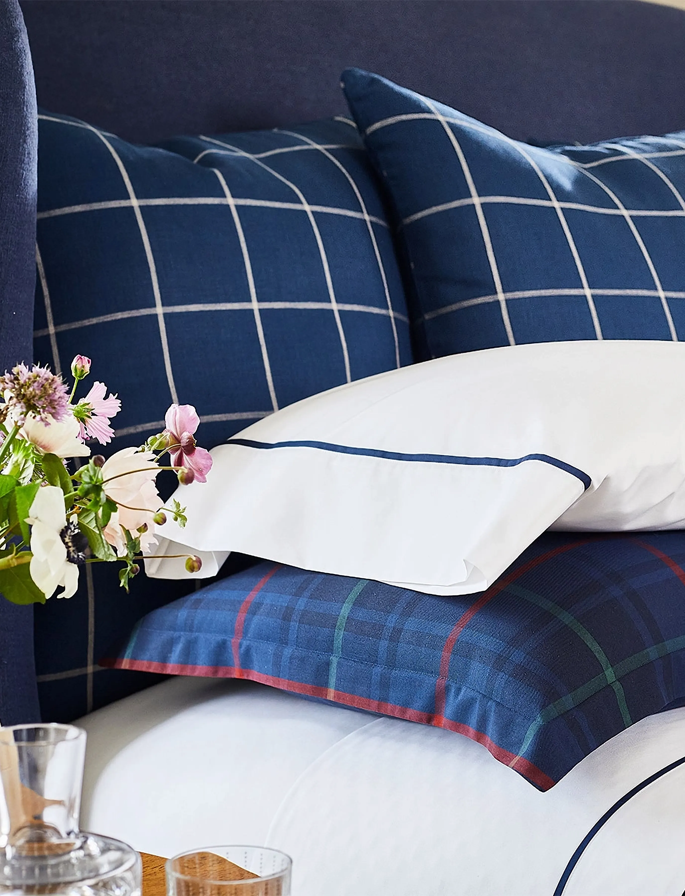 Ralph Lauren Home Inez Cushion Cover, 65X65 cm, Navy, Puder & Tæpper > Pudebetræk, Unisex