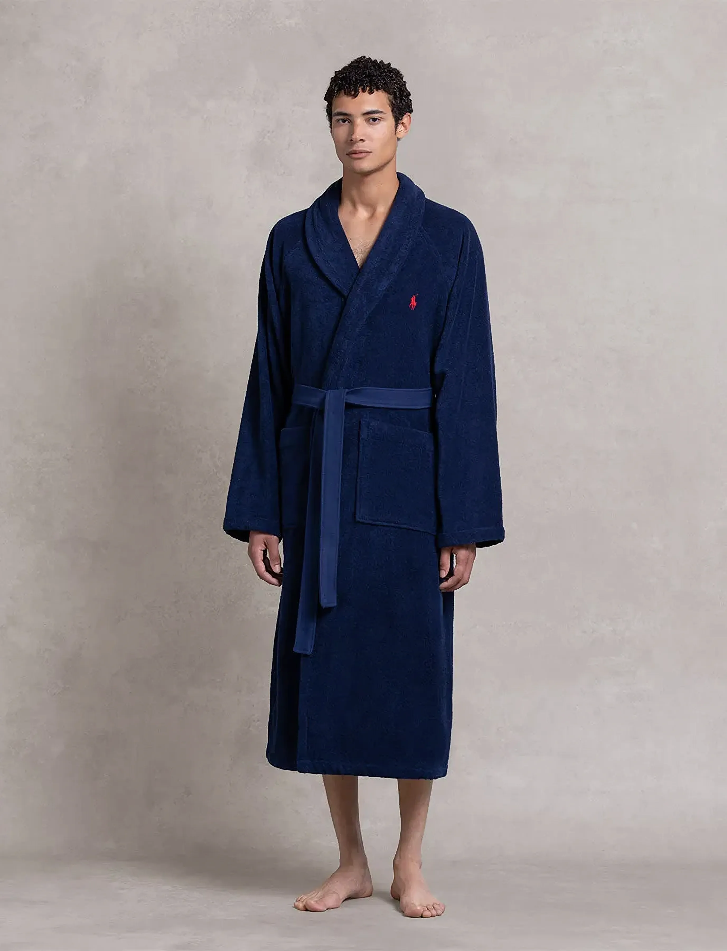 Ralph Lauren Home Poloplay Bath Robe, XXL, Navy, Tekstiler Til Badeværelset > Badekåber, Unisex
