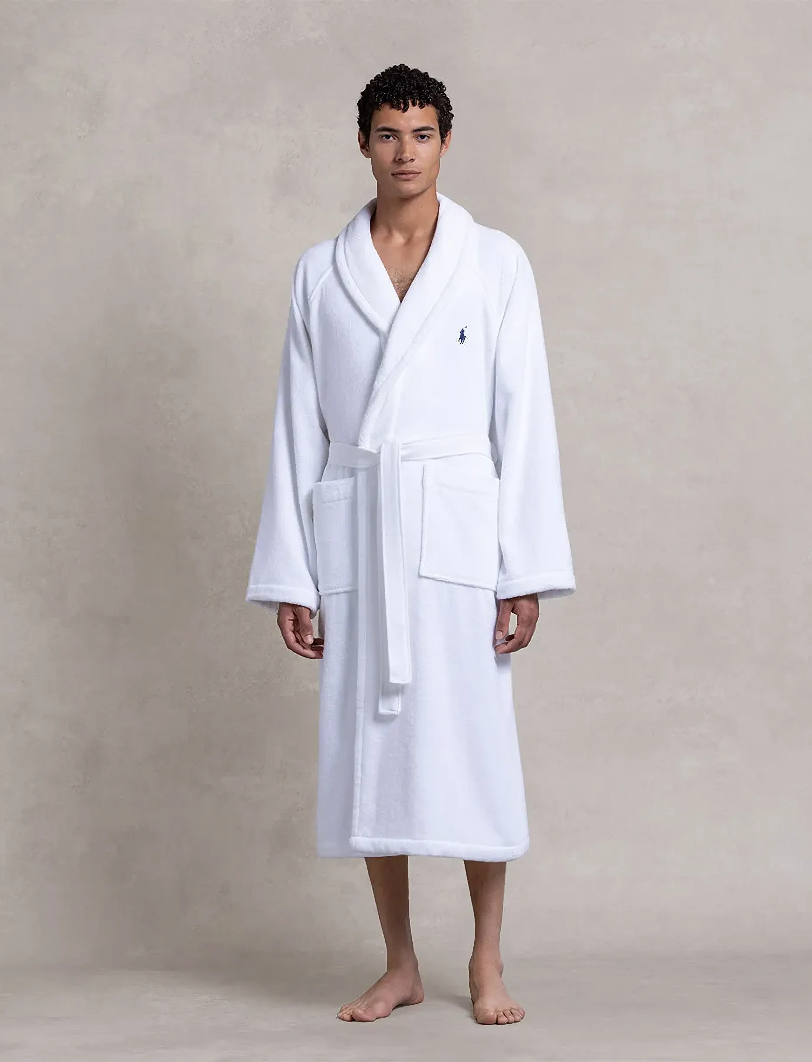 Ralph Lauren Home Poloplay Bath Robe, XL, White, Tekstiler Til Badeværelset > Badekåber, Unisex