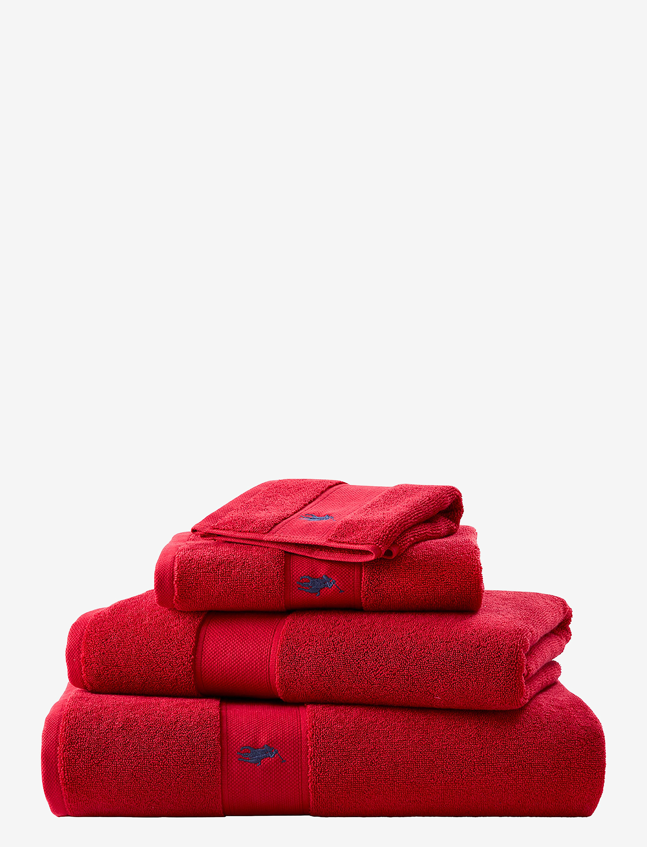 Ralph Lauren Home Poloplay Guest Towel, Guest Håndklæde, Rød, Str: 40X75CM