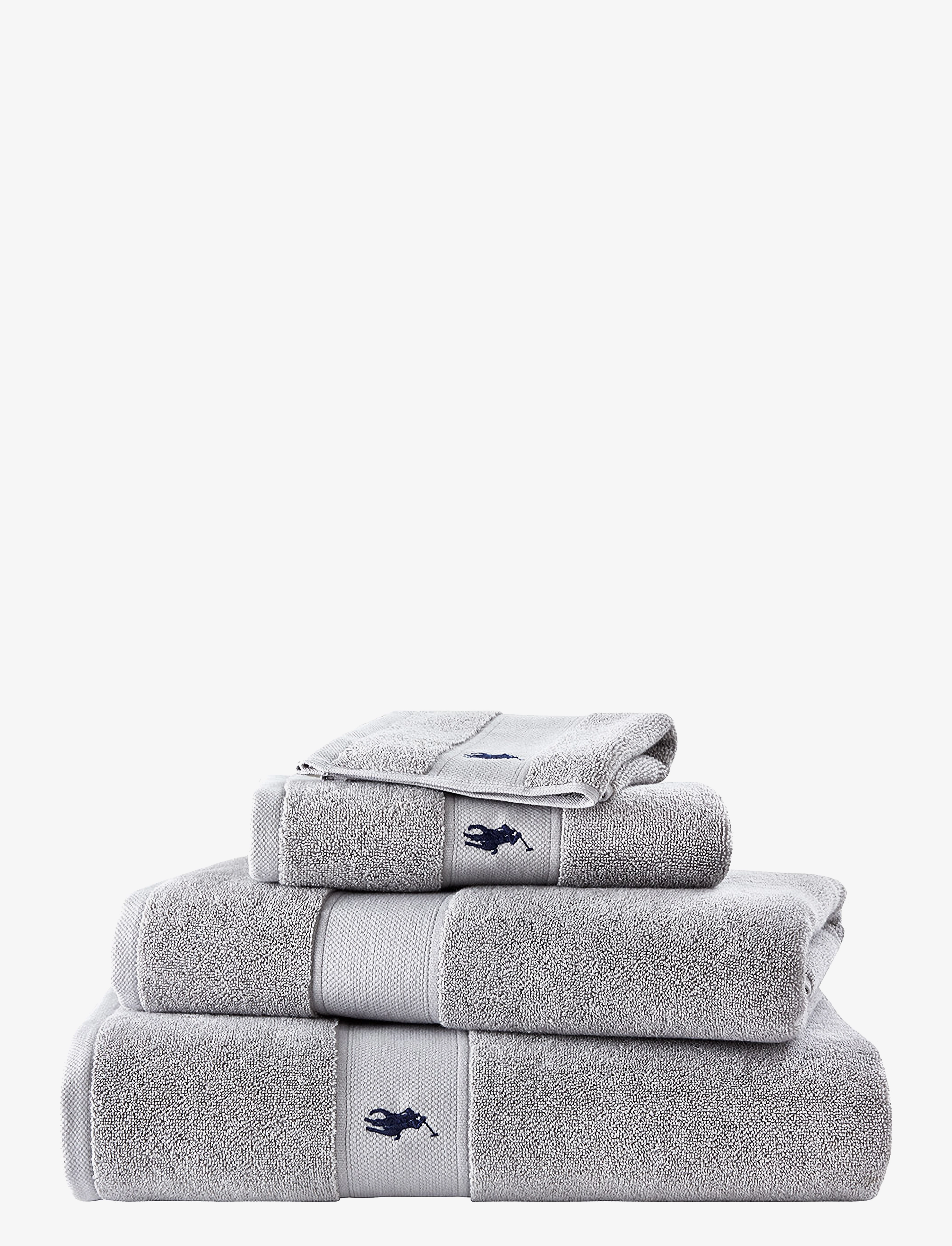 Ralph Lauren Home Poloplay Guest Towel, Guest Håndklæde, Grå, Str: 40X75CM