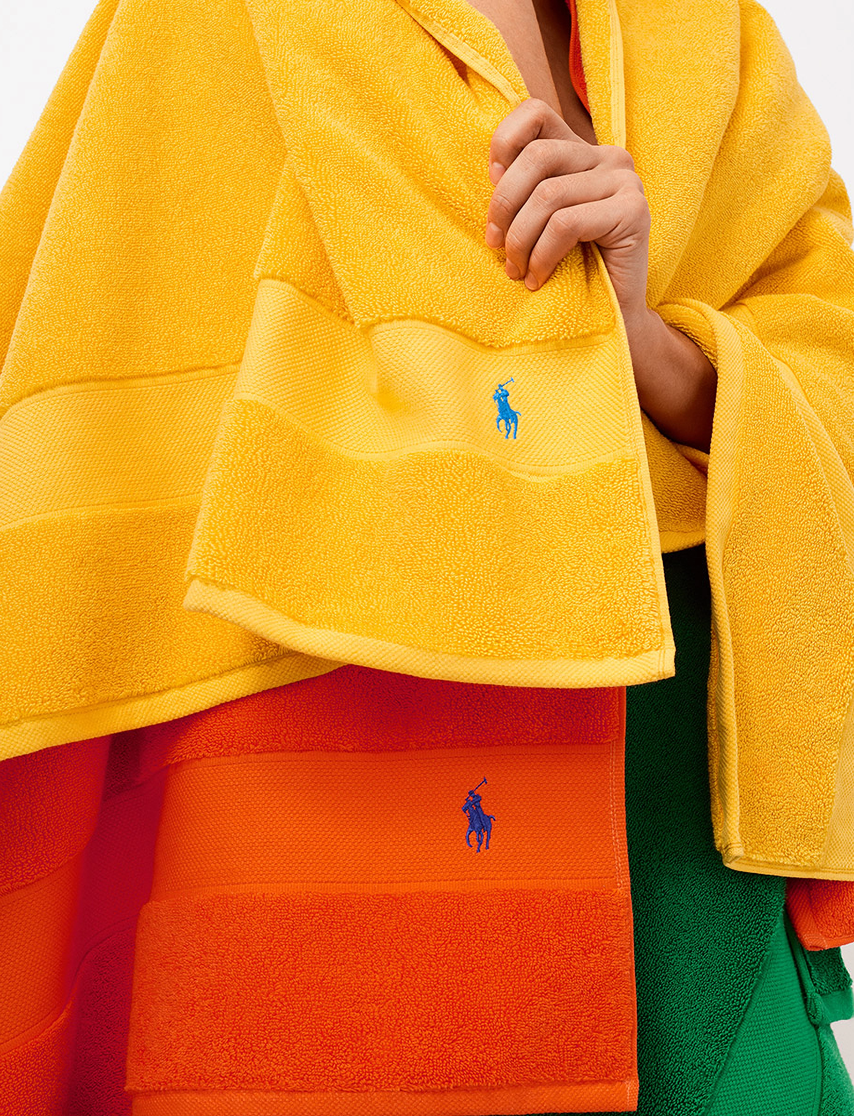 Ralph Lauren Home Poloplay Wash Towel, 33X33 cm, Towels & Bath Towels, Gelb - Face Homeware