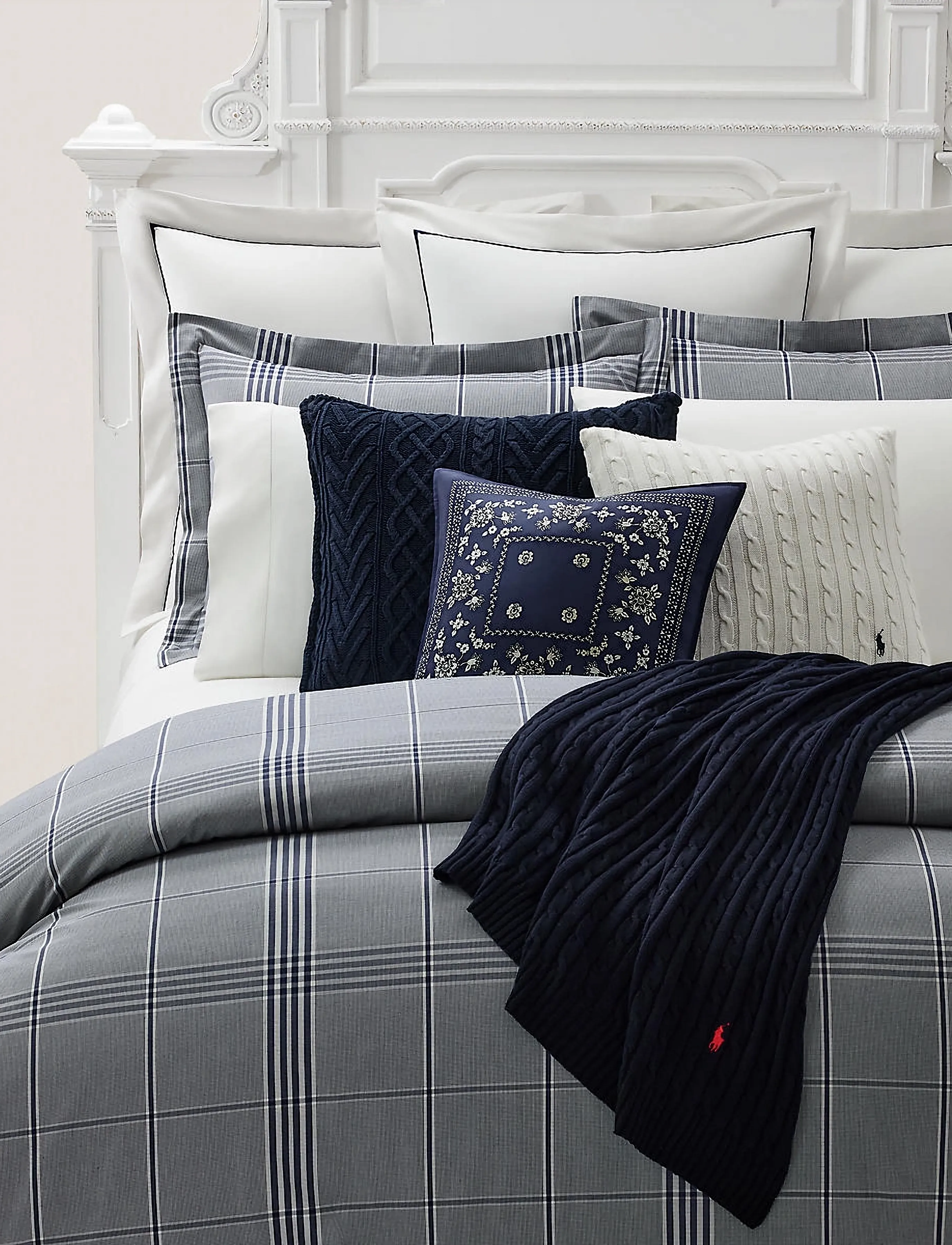 Ralph Lauren Home August Set, 140X200 cm 50X70 cm, Bedtextiles, Grau - Bed Sets, Homeware