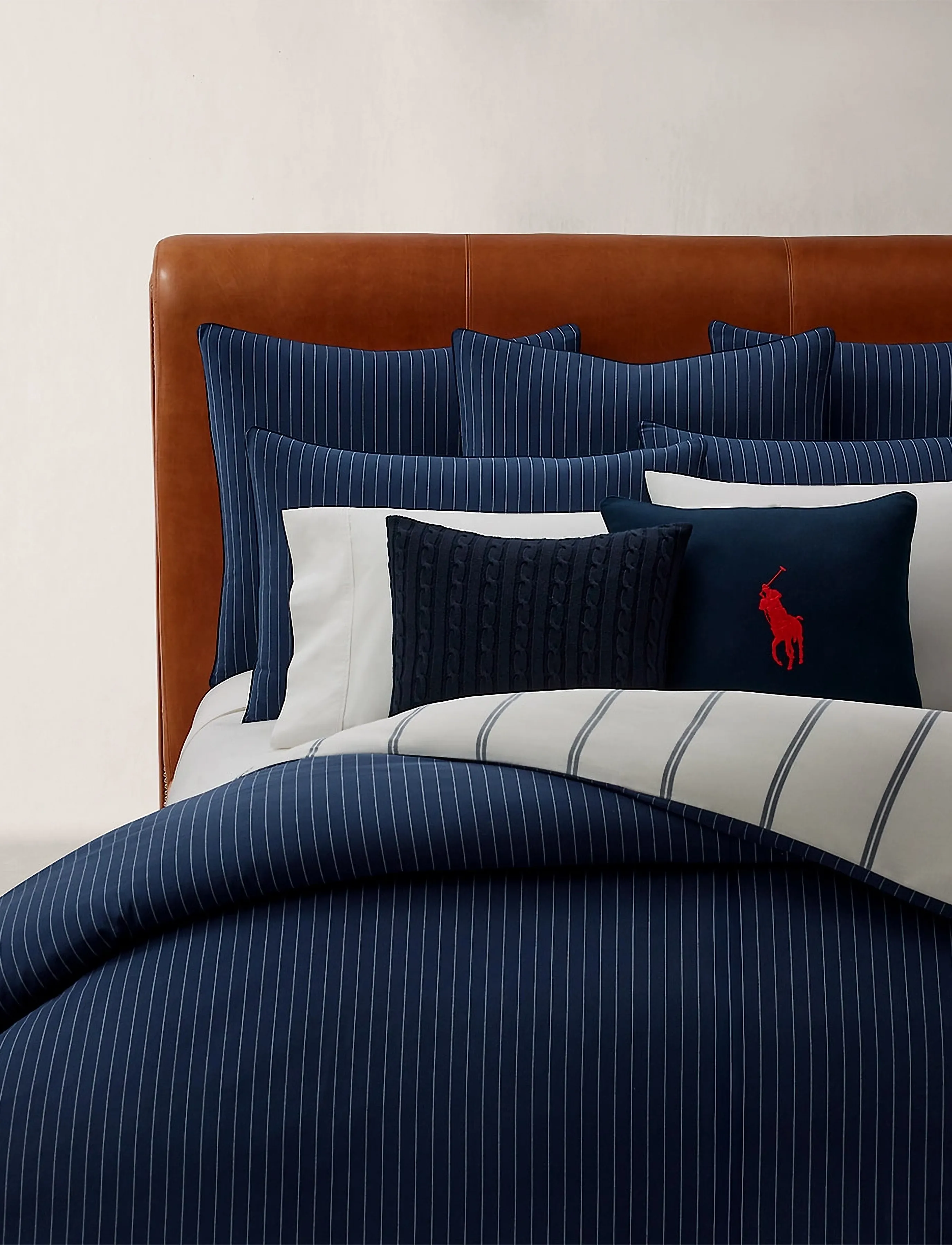 Ralph Lauren Home Kerrigan Set, 150X210 cm 50X70 cm, Bedtextiles, Marineblau - Bed Sets, Homeware