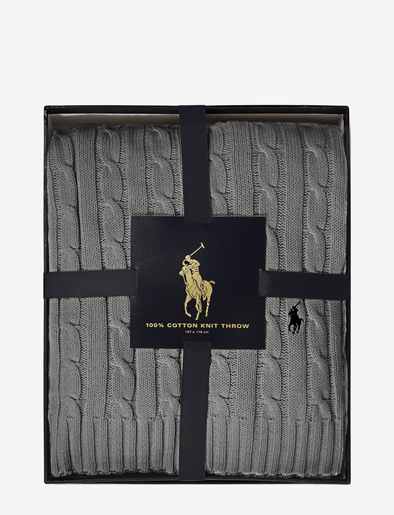 Ralph Lauren Home - CABLE Throw - decken - charcoa - 1