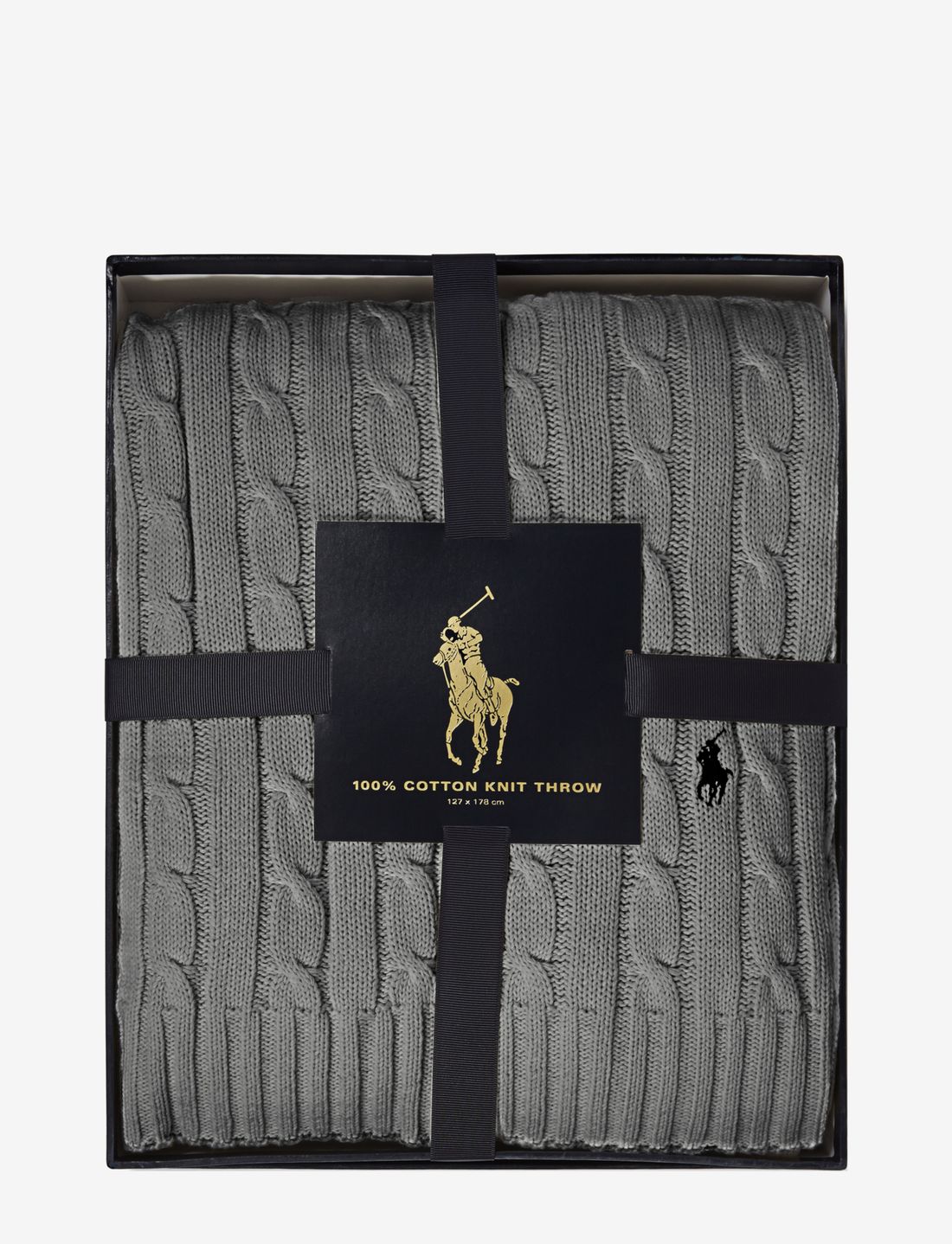 Ralph Lauren Home - CABLE Throw - plaider - charcoa - 1