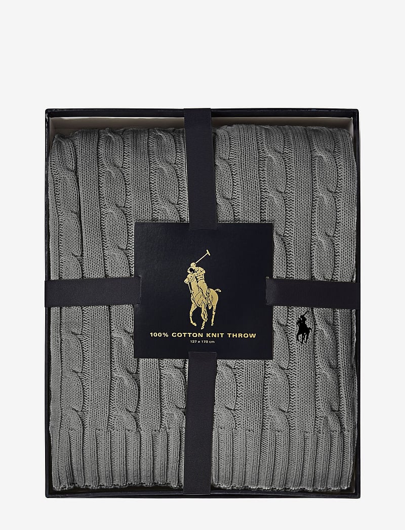 Ralph Lauren Home - CABLE Throw - decken - charcoa - 1