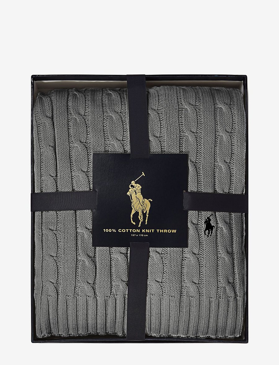 Ralph Lauren Home - CABLE Throw - decken - charcoa - 1
