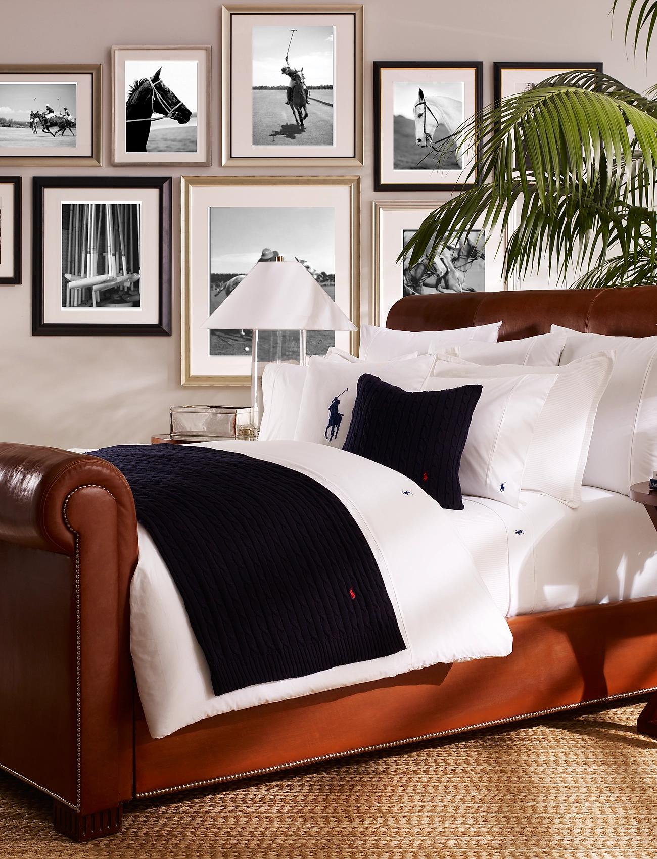 Ralph Lauren Home - PLAYER Fitted sheet - bed linen - white - 1