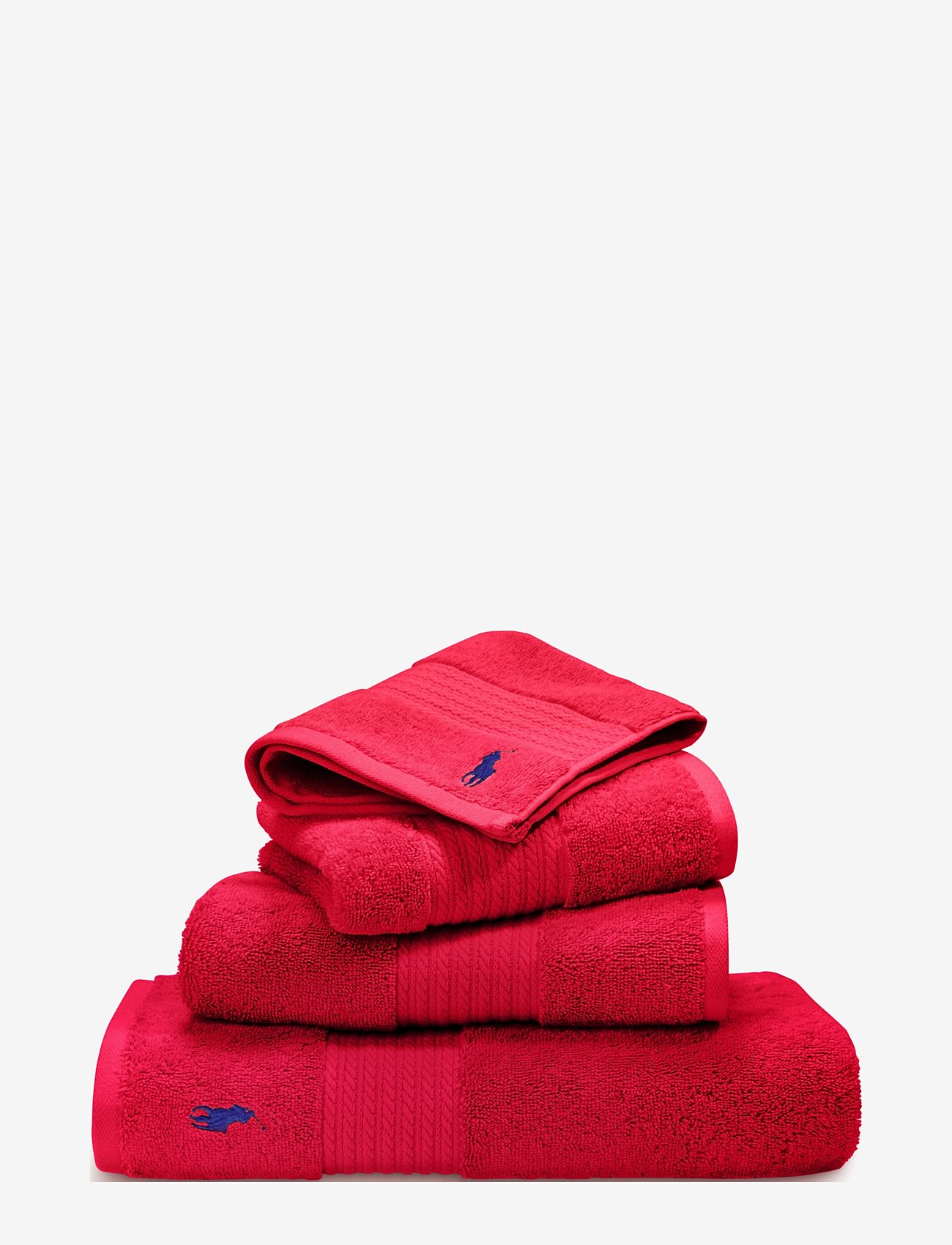 Ralph Lauren Home - PLAYER Bath towel - handdukar & badlakan - red rose - 0