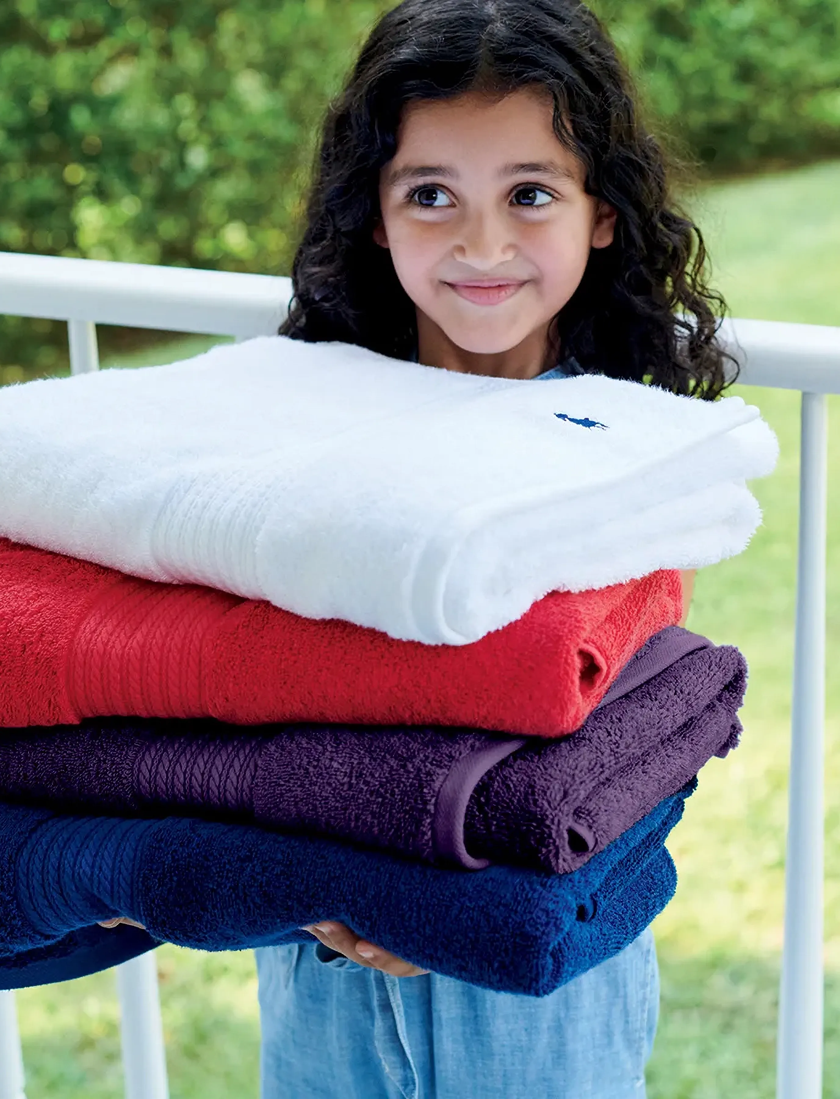Ralph Lauren Home Player Handtowel, 50X100 cm, Towels & Bath Towels, Weiß - Hand Homeware