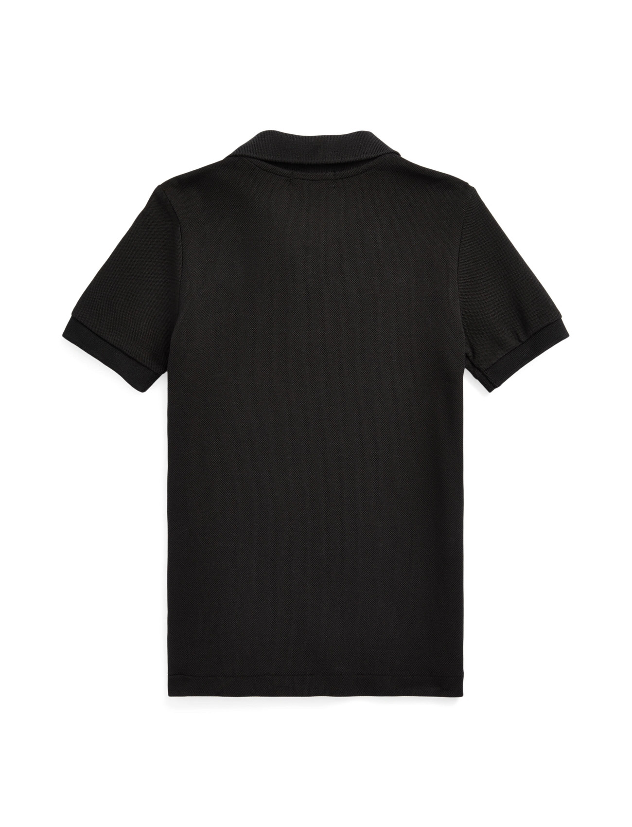 Boy Short Sleeved Polo Custom Fit Black str. 5år