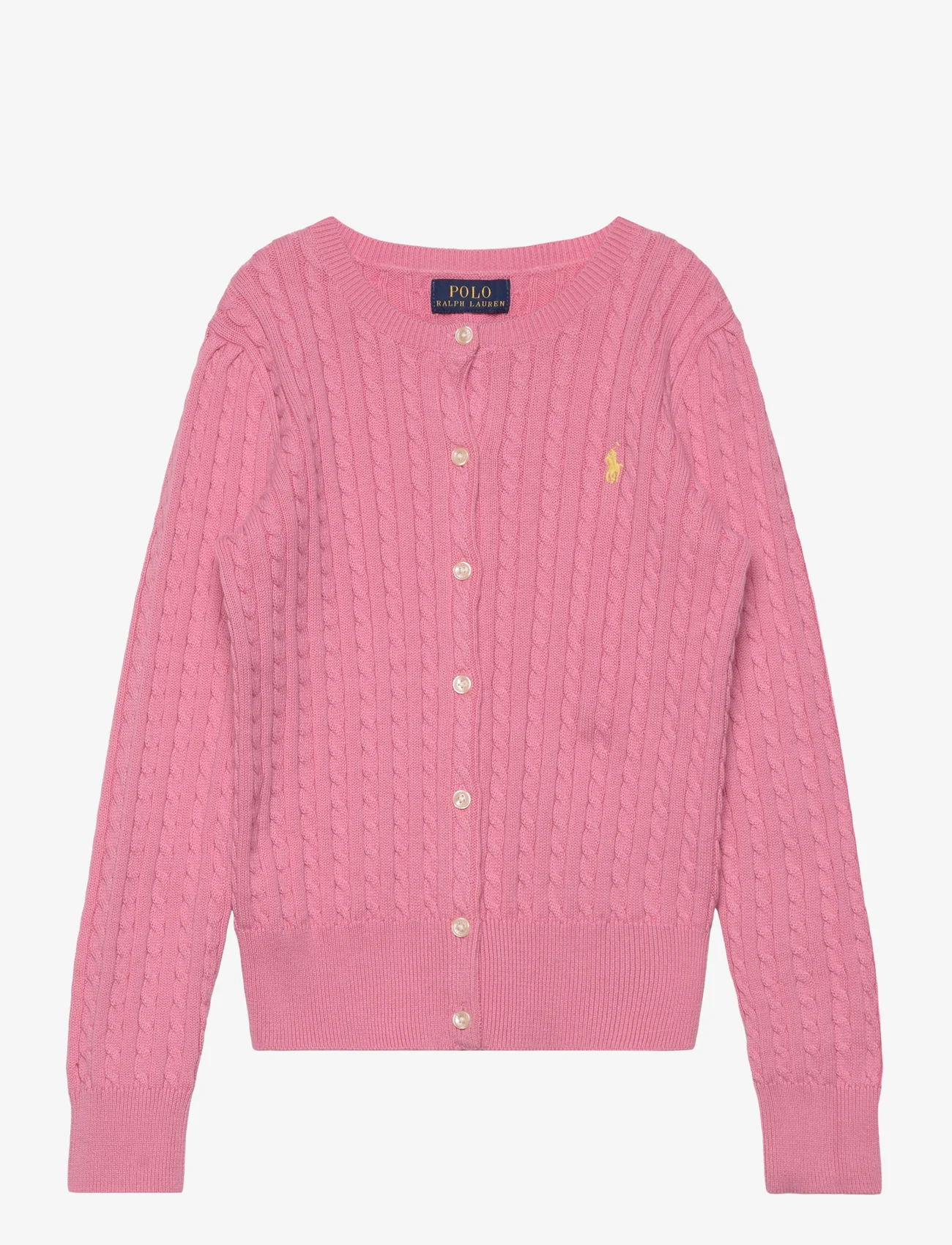 Ralph Lauren Kids - Mini-Cable Cotton Cardigan - koftor - florida pink w/ o - 0