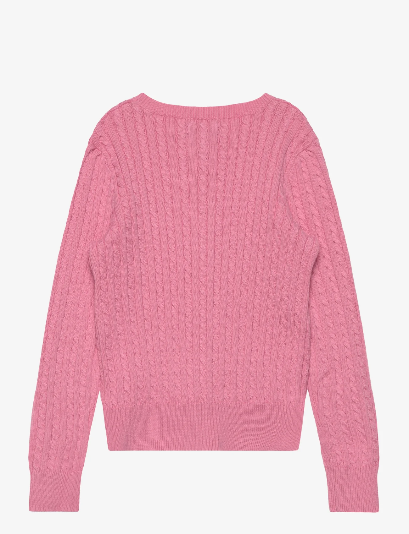 Ralph Lauren Kids - Mini-Cable Cotton Cardigan - cardigans - florida pink w/ o - 1