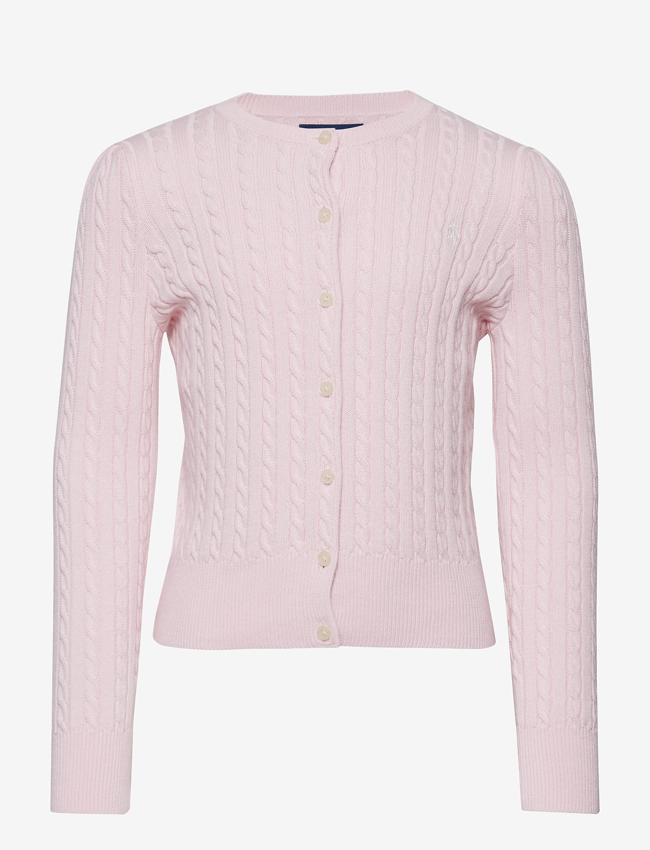Ralph Lauren Kids - Mini-Cable Cotton Cardigan - cardigans - hint of pink - 0
