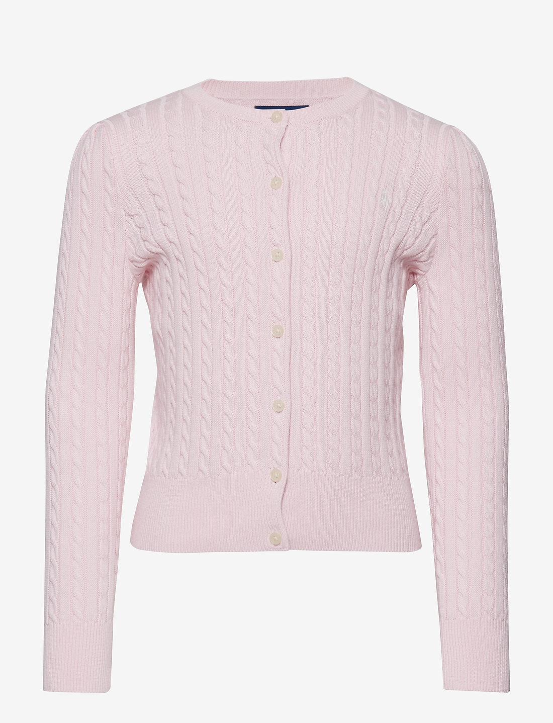 Ralph Lauren Kids - Mini-Cable Cotton Cardigan - cardigans - hint of pink - 0