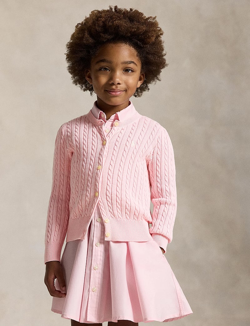Ralph Lauren Kids - Mini-Cable Cotton Cardigan - cardigans - hint of pink - 3