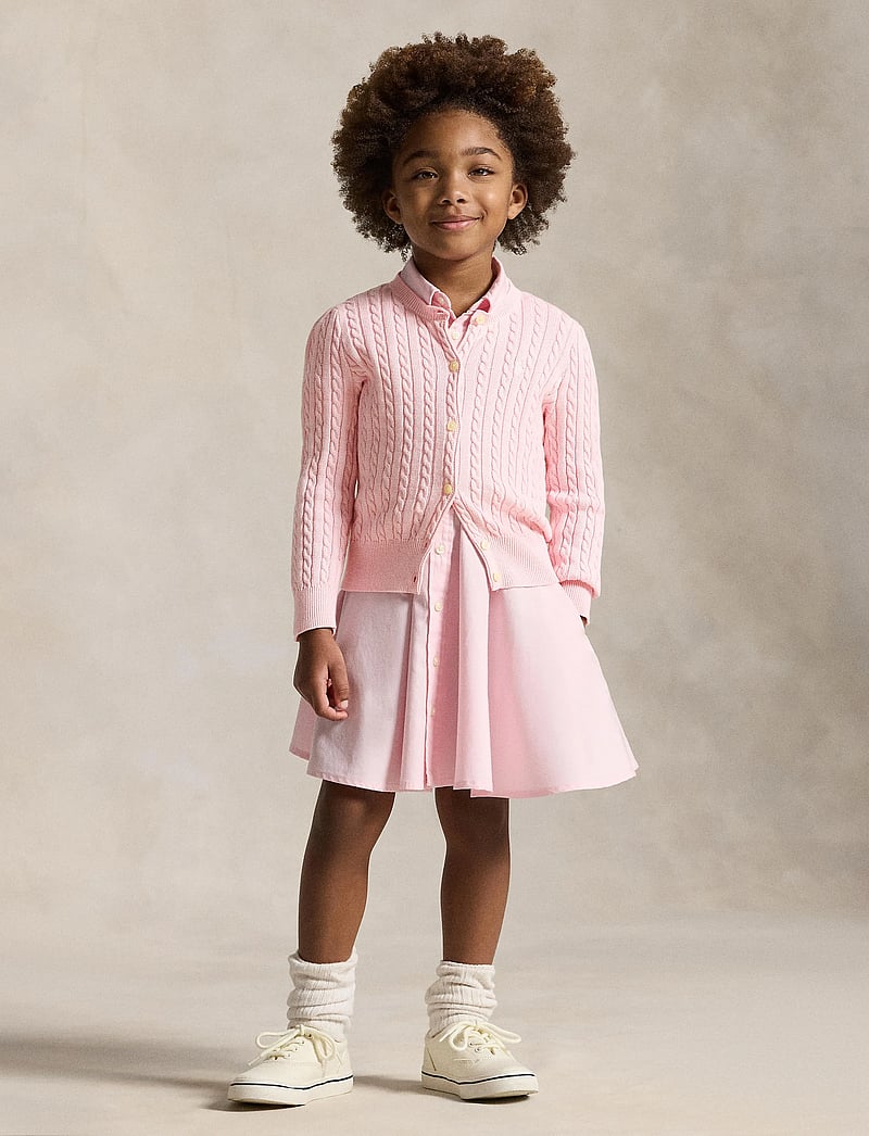 Ralph Lauren Kids - Mini-Cable Cotton Cardigan - cardigans - hint of pink - 4