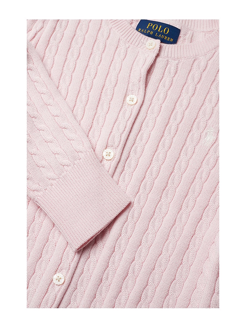 Ralph Lauren Kids - Mini-Cable Cotton Cardigan - cardigans - hint of pink - 5