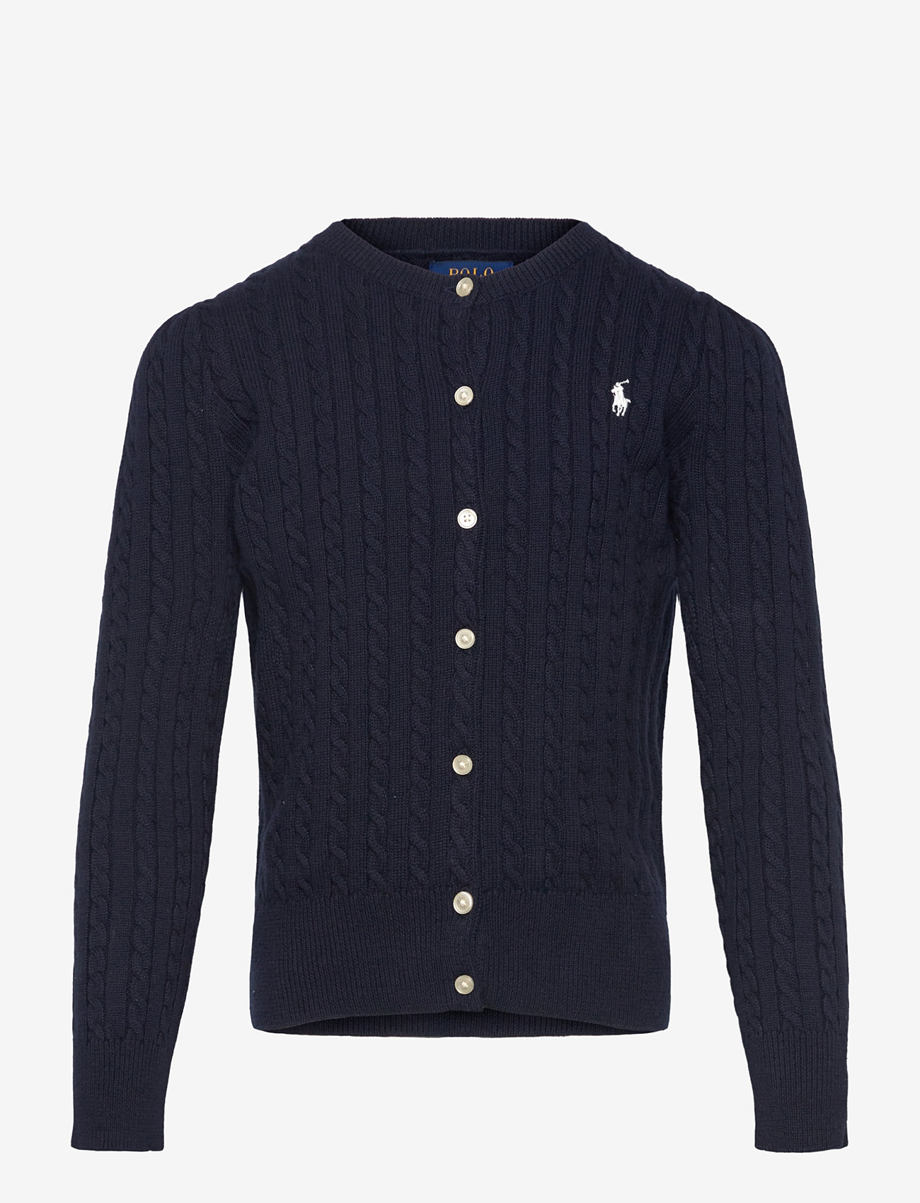 Ralph Lauren Kids - Mini-Cable Cotton Cardigan - cardigans - hunter navy - 1