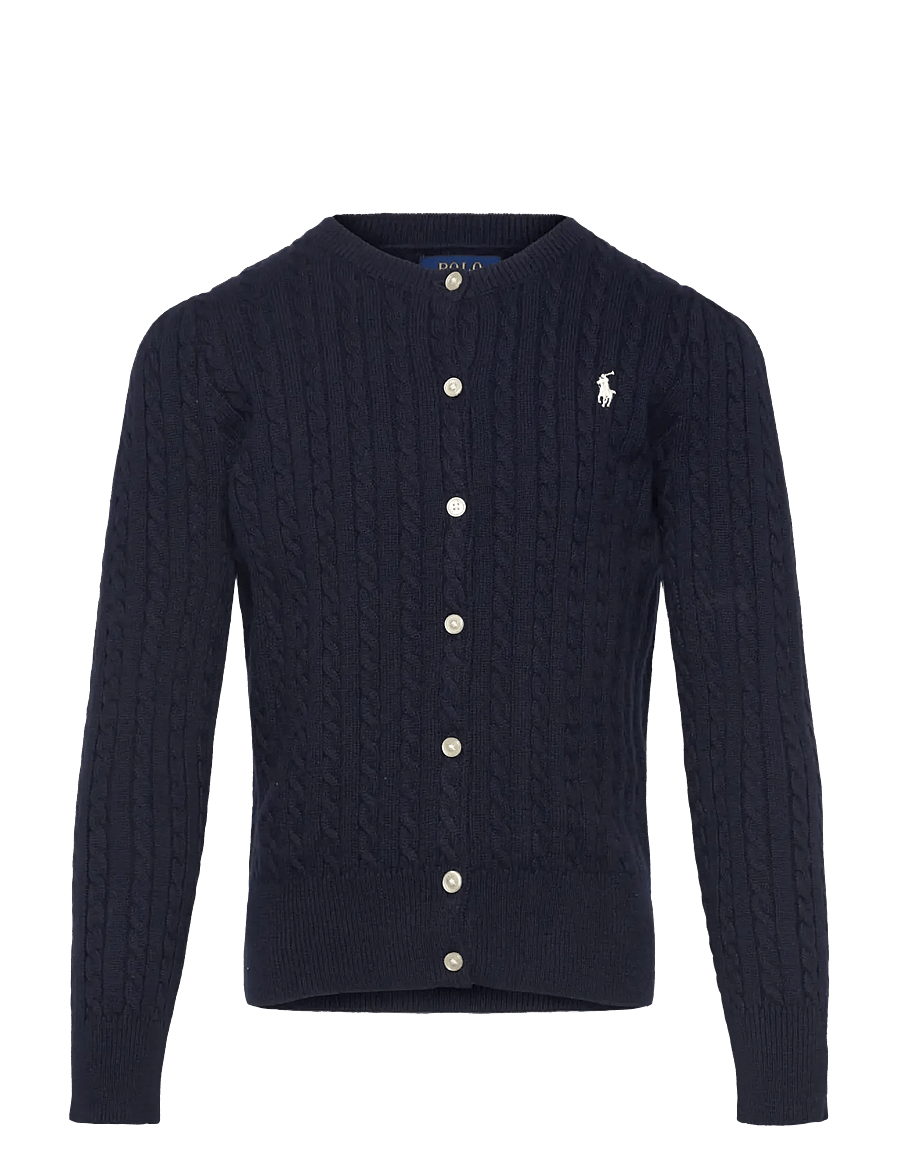 Ralph Lauren Kids - Mini-Cable Cotton Cardigan - cardigans - hunter navy - 1