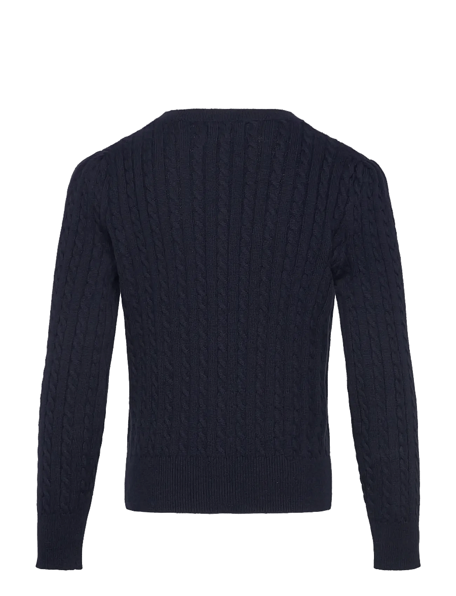 Ralph Lauren Kids - Mini-Cable Cotton Cardigan - cardigans - hunter navy - 2