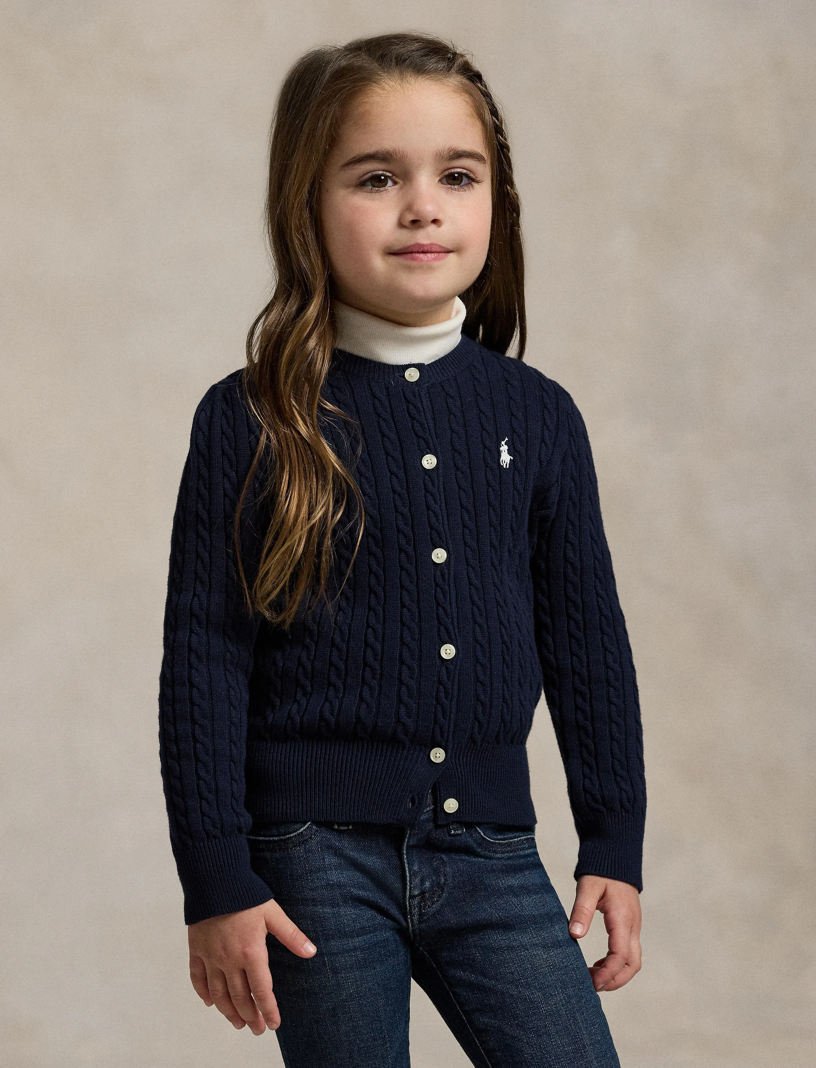 Ralph Lauren Kids - COTTON-TP-SWT - cardigans - hunter navy - 4