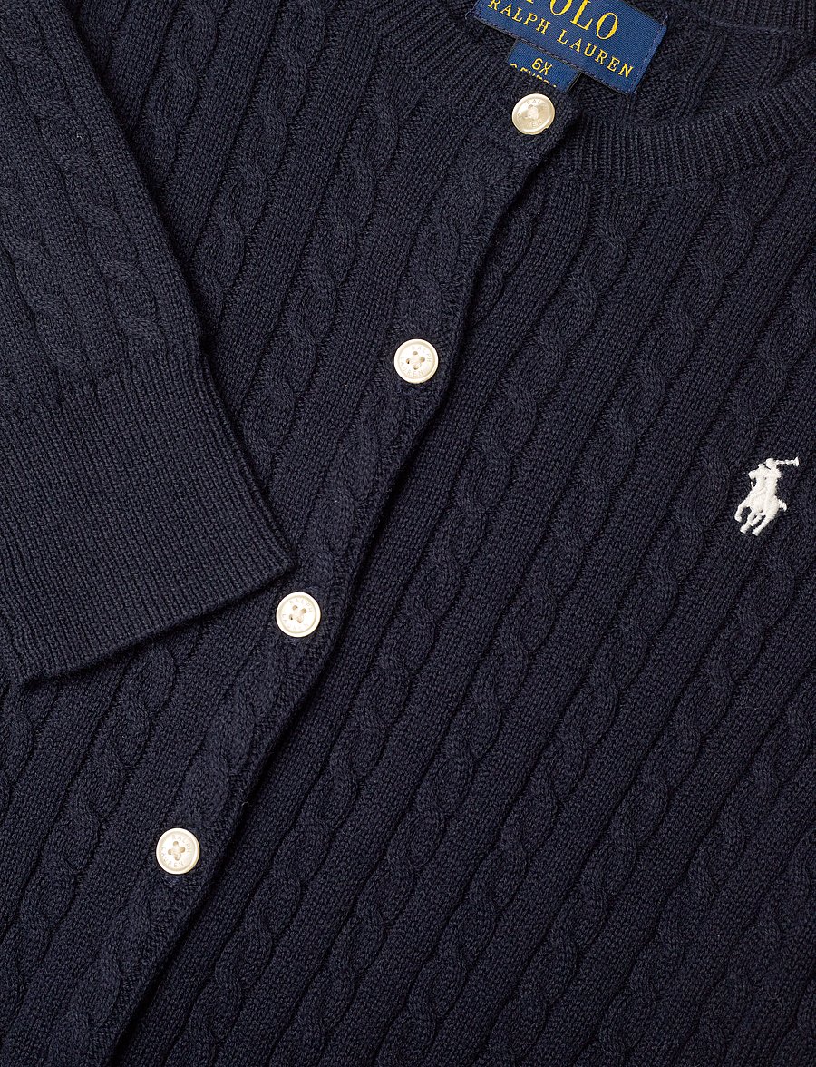 Ralph Lauren Kids - Mini-Cable Cotton Cardigan - cardigans - hunter navy - 5