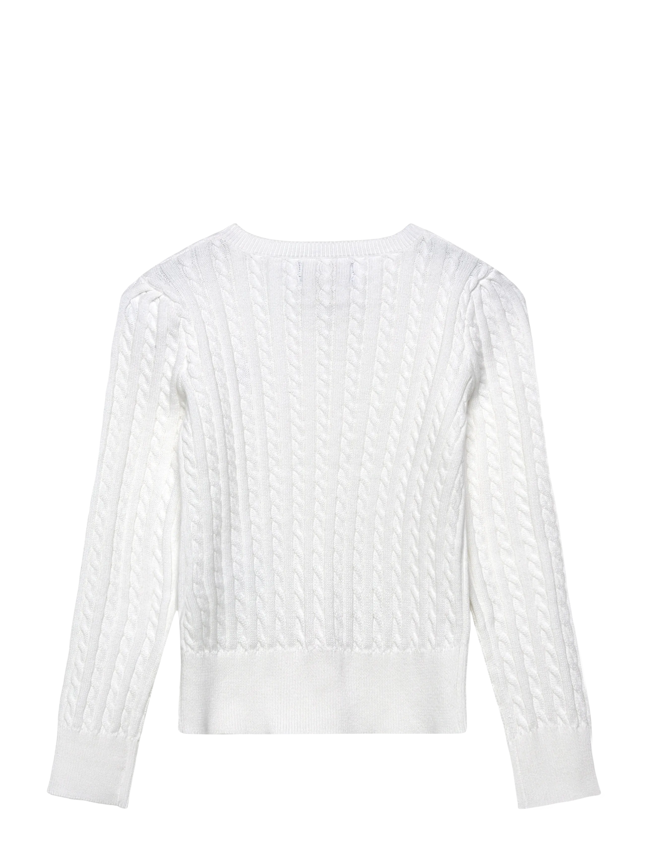 Ralph Lauren Kids - COTTON-TP-SWT - cardigans - optic white w/ na - 2