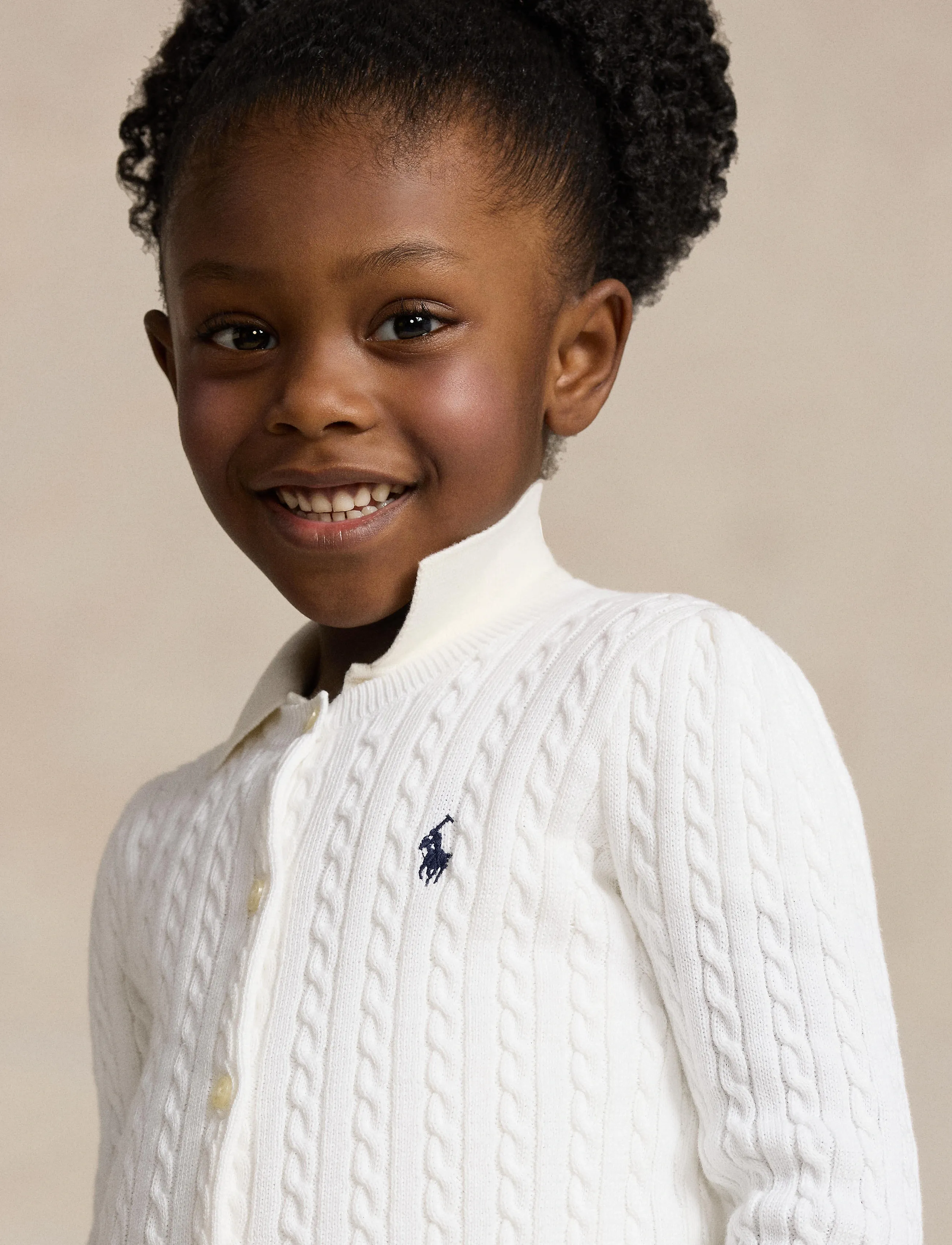 Ralph Lauren Kids - COTTON-TP-SWT - cardigans - optic white w/ na - 3