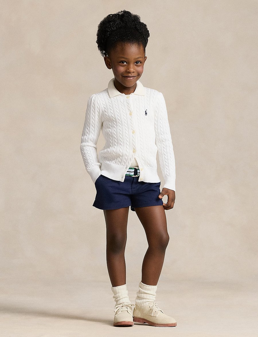 Ralph Lauren Kids - Mini-Cable Cotton Cardigan - cardigans - optic white w/ na - 4