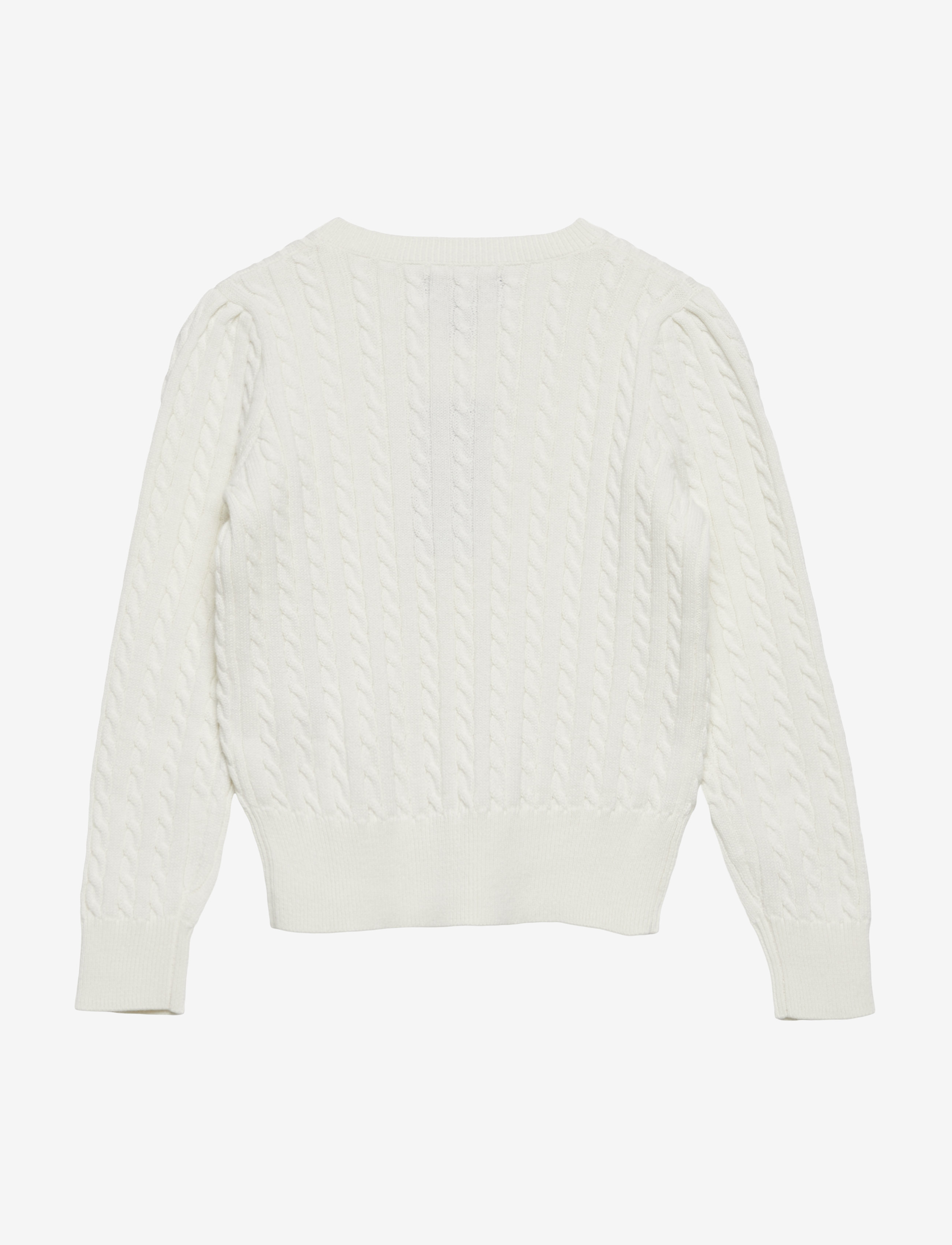 Ralph Lauren Kids - Mini-Cable Cotton Cardigan - warm white - 4
