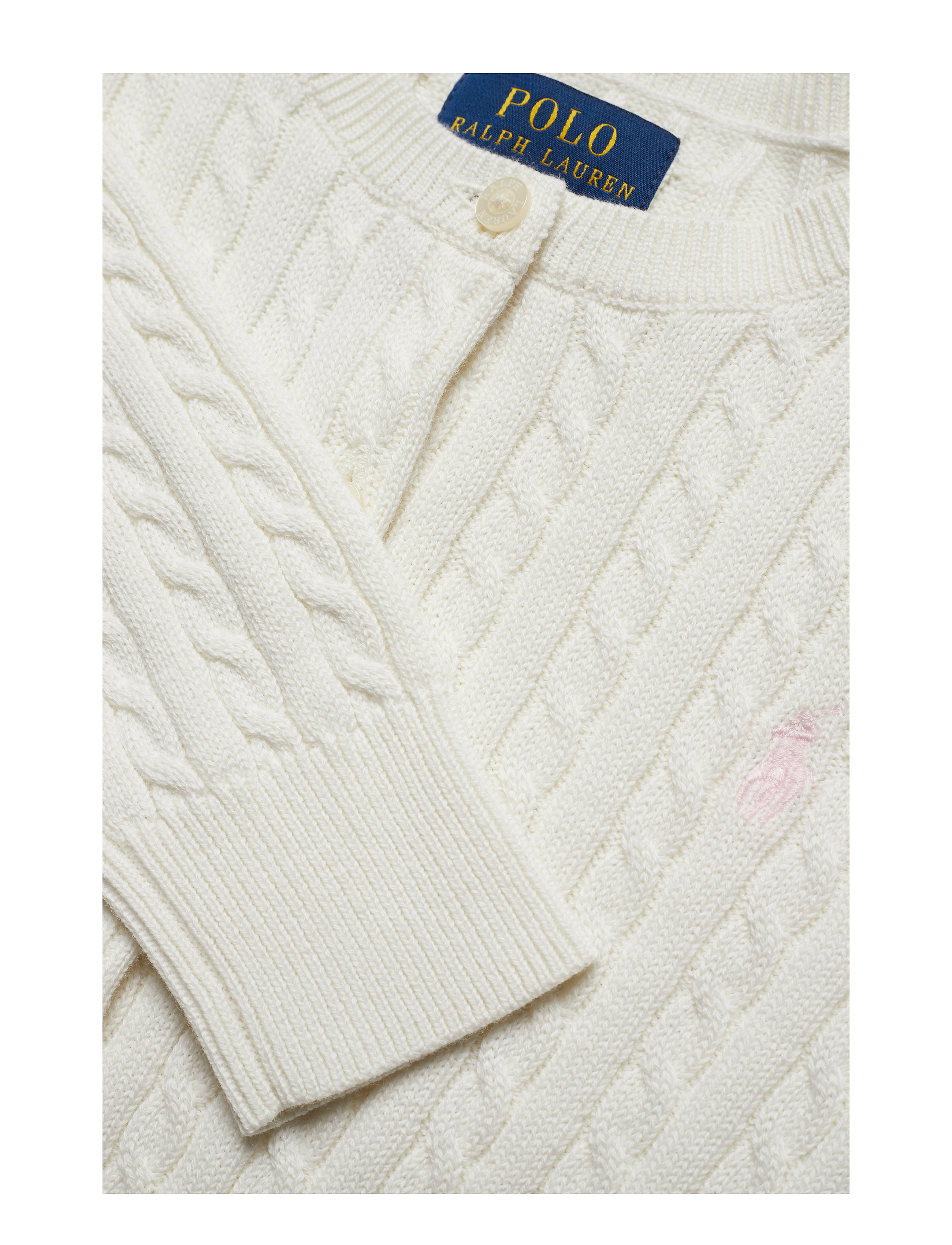 Ralph Lauren Kids - Mini-Cable Cotton Cardigan - warm white - 2